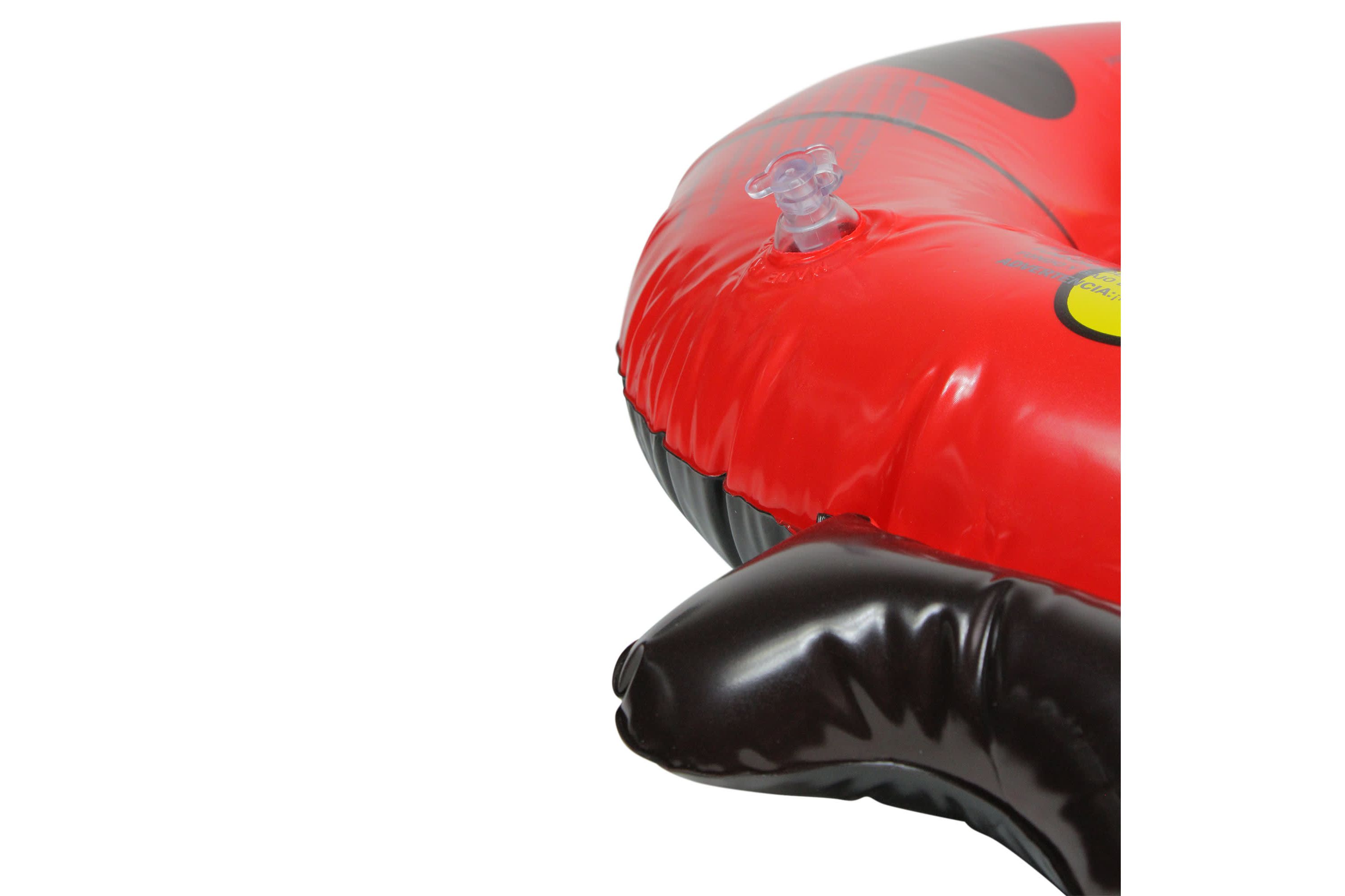 24" Inflatable Red and Black Ladybug Swim Ring Tube Pool Float