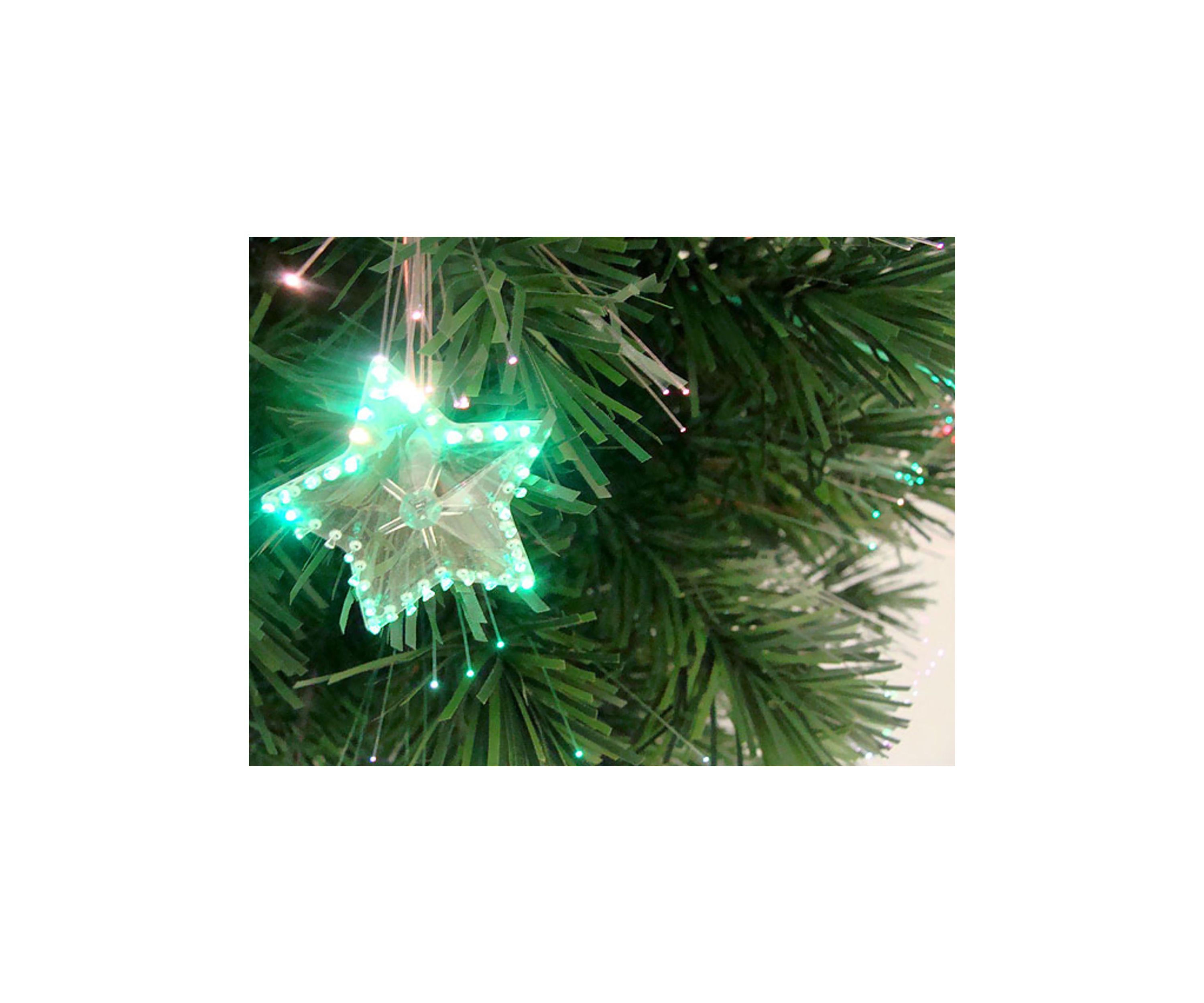 3 Pre-Lit Fiber Optic Artificial Christmas Tree with Stars