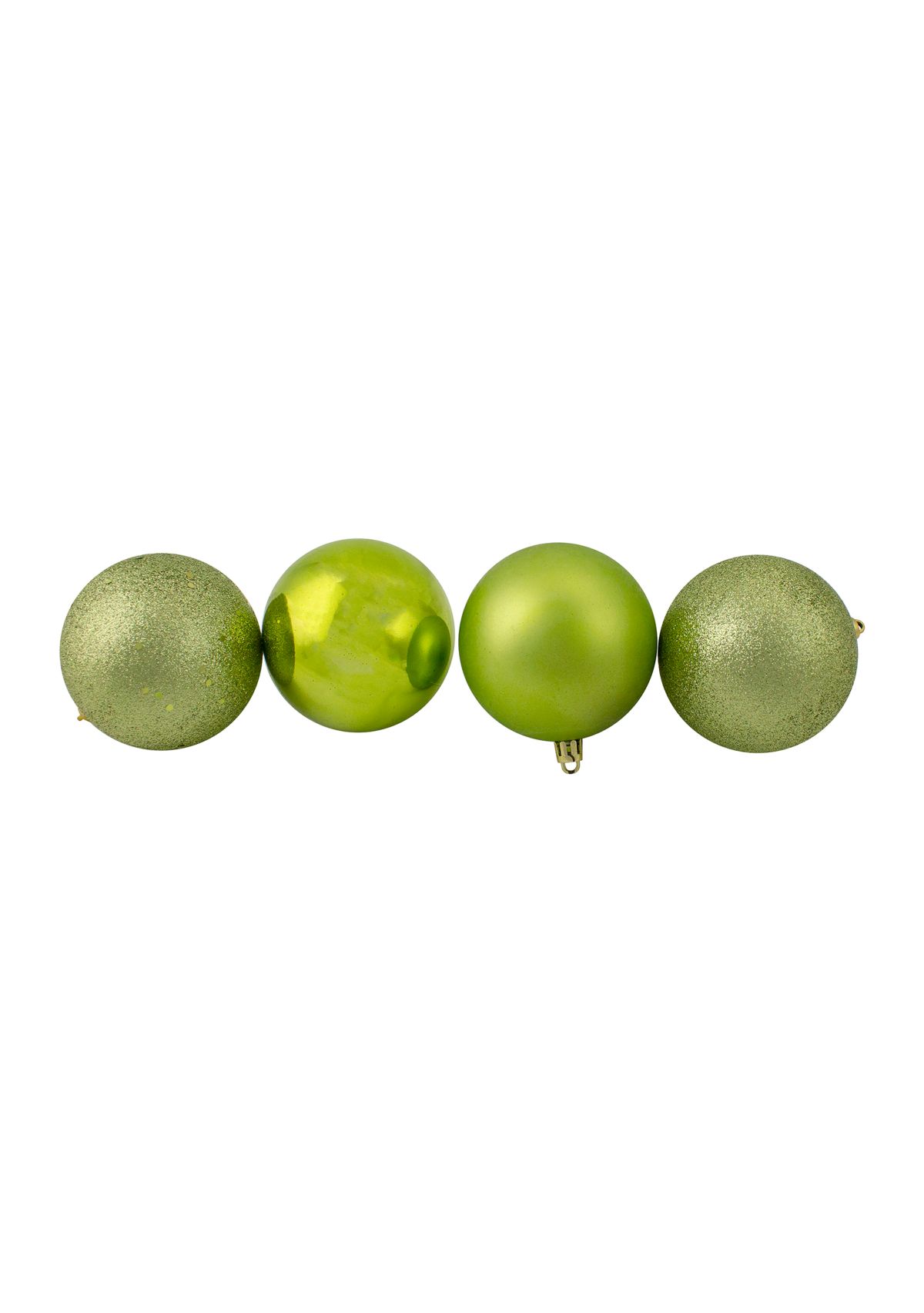 32ct Kiwi Green Shatterproof 4-Finish Christmas Ball Ornaments 3.25Inch (80mm)