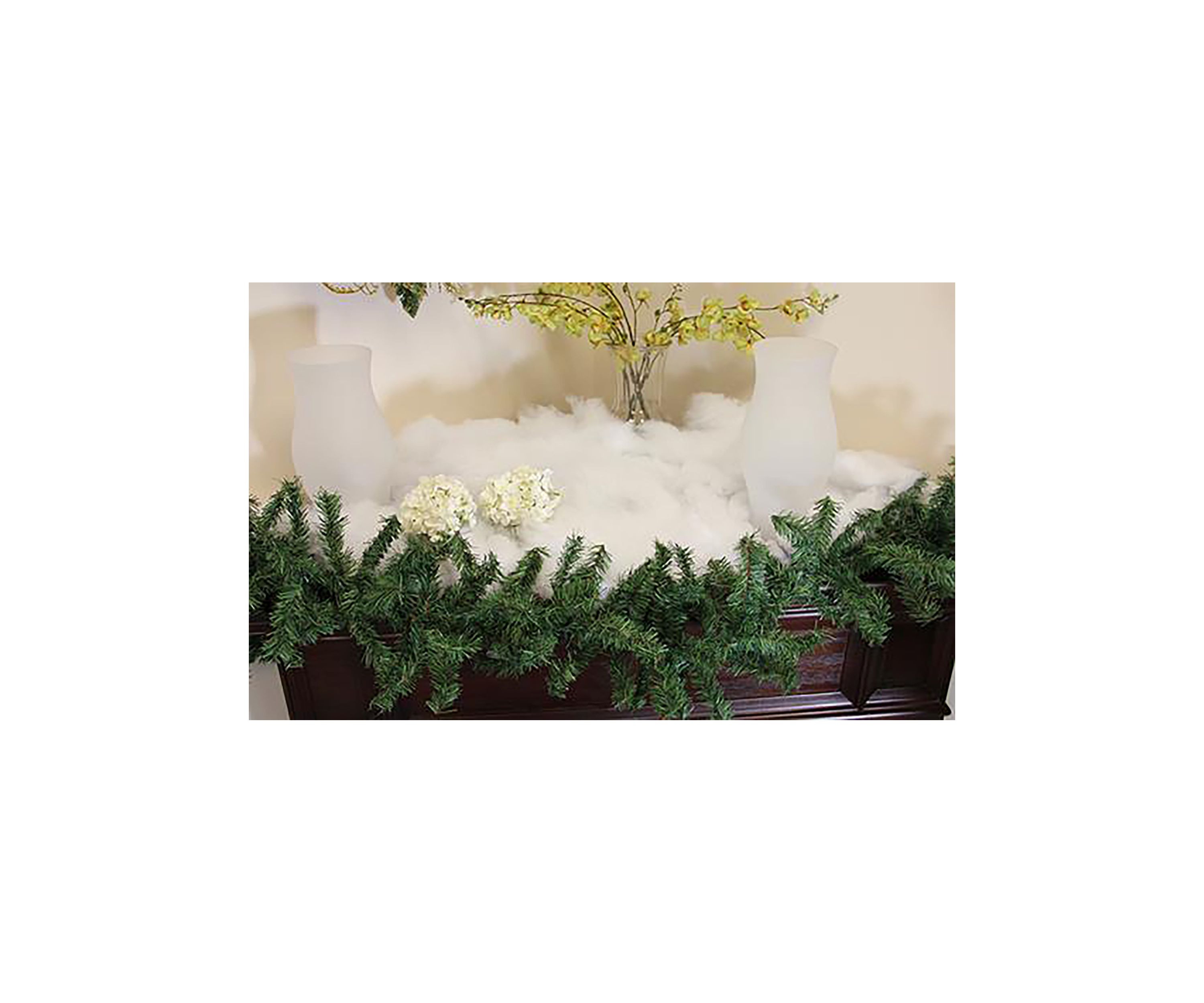White Iridescent Soft Fluff Craft Pull Snow Christmas Decor