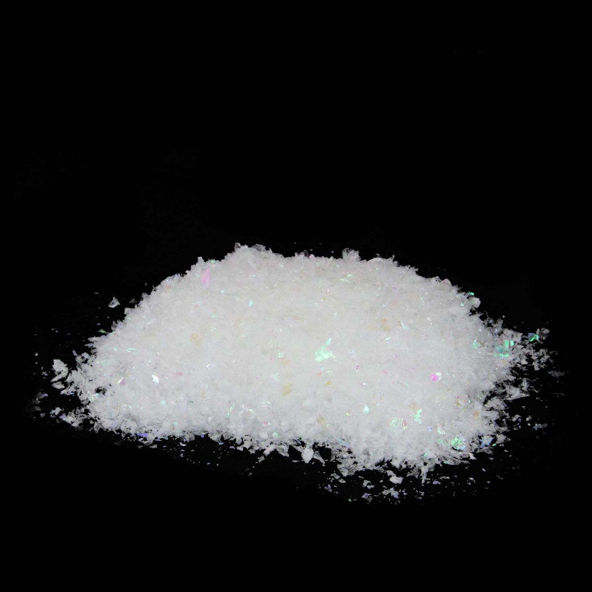 White Iridescent Artificial Powder Snow Twinkle Flakes for Christmas Decorating 2 oz