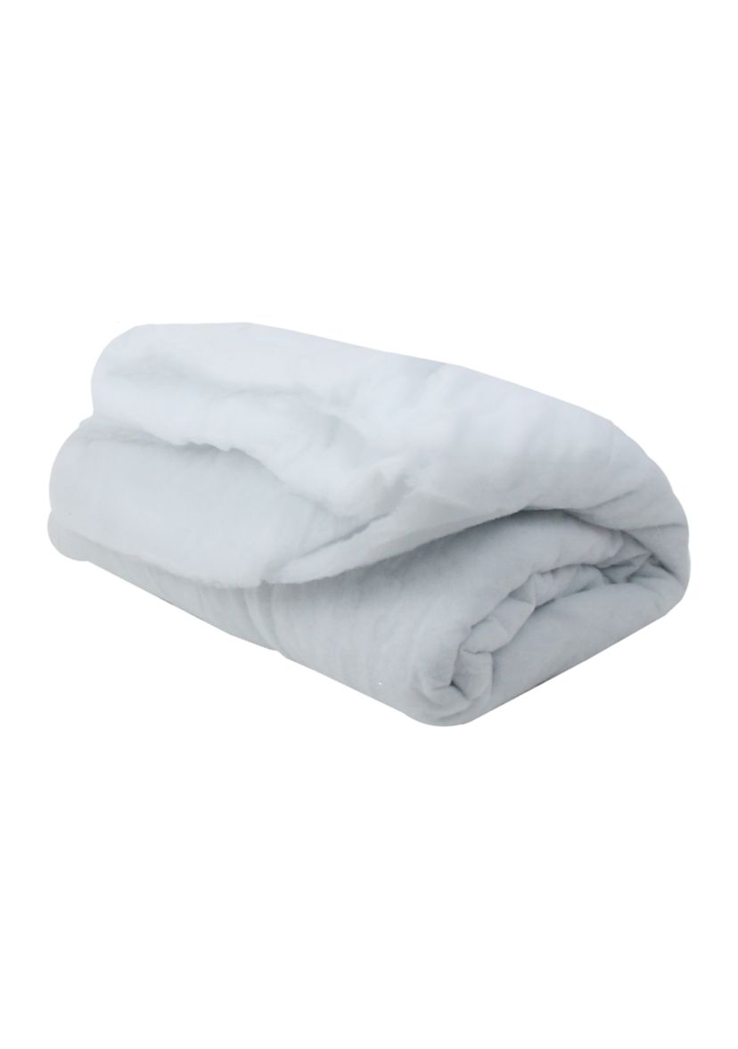 Solid White Artificial Soft Snow Christmas Craft Blanket - 3.75 x 8.25