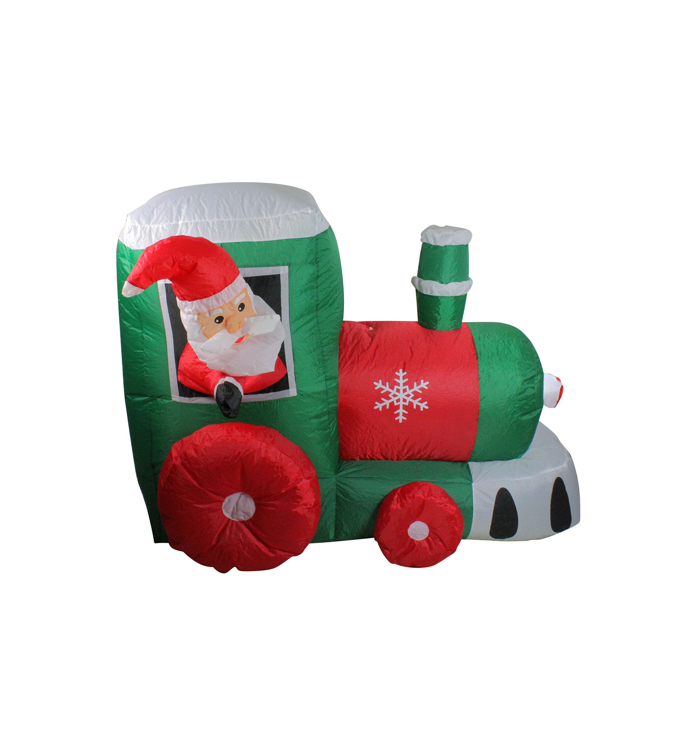 4.5 Inflatable Santa on Locomotive Train Lighted Outdoor Christmas Decoration