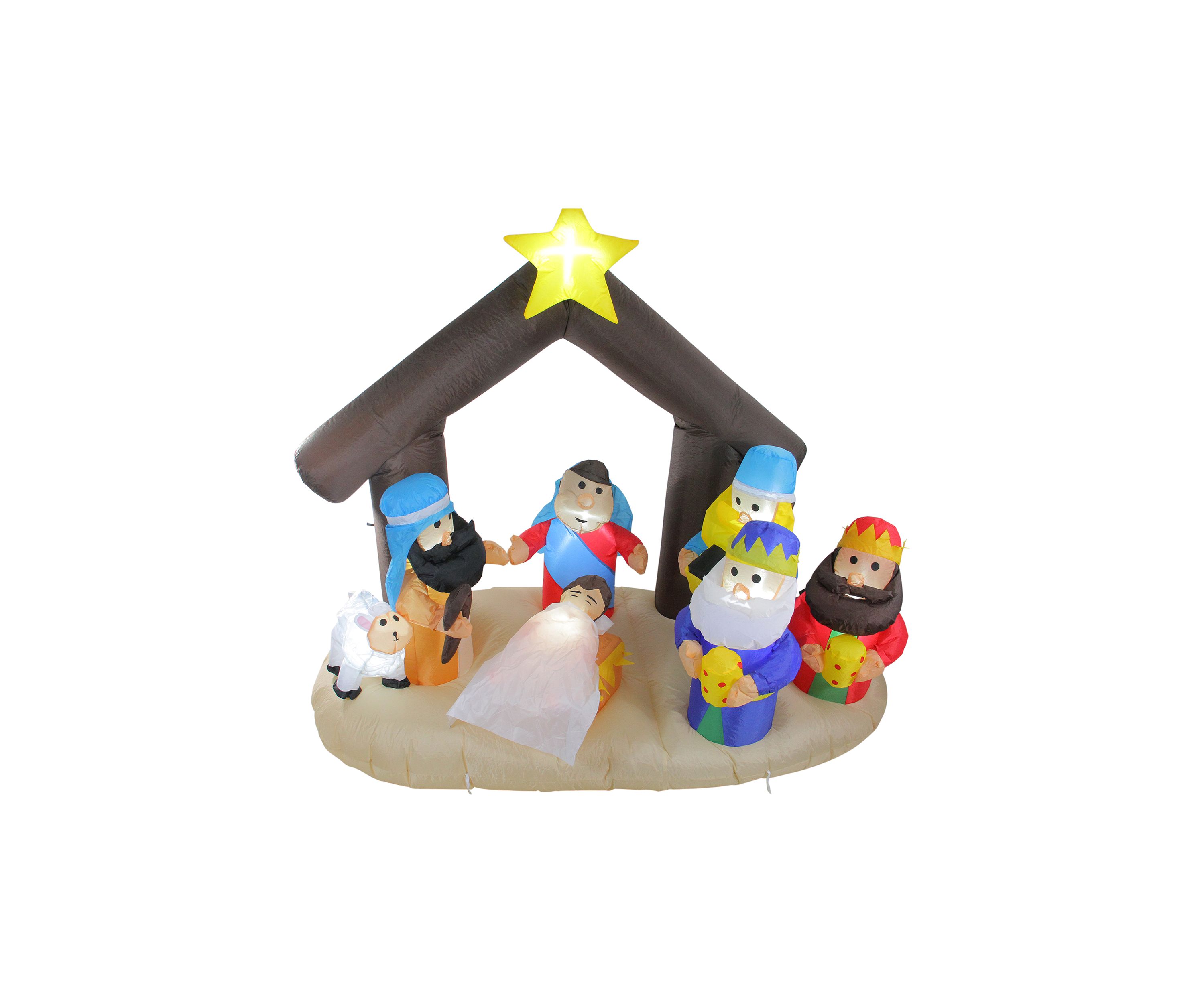 5.5 Inflatable Nativity Scene Lighted Christmas Outdoor Decoration