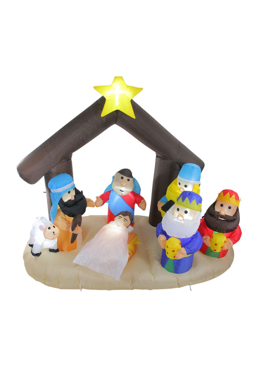 5.5 Inflatable Nativity Scene Lighted Christmas Outdoor Decoration