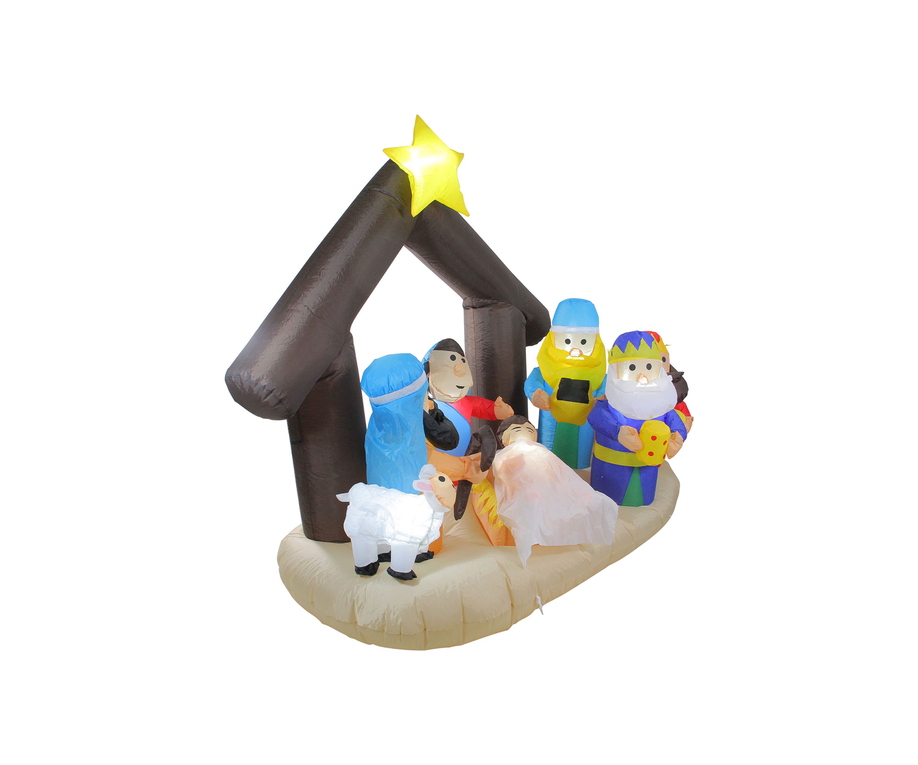 5.5 Inflatable Nativity Scene Lighted Christmas Outdoor Decoration
