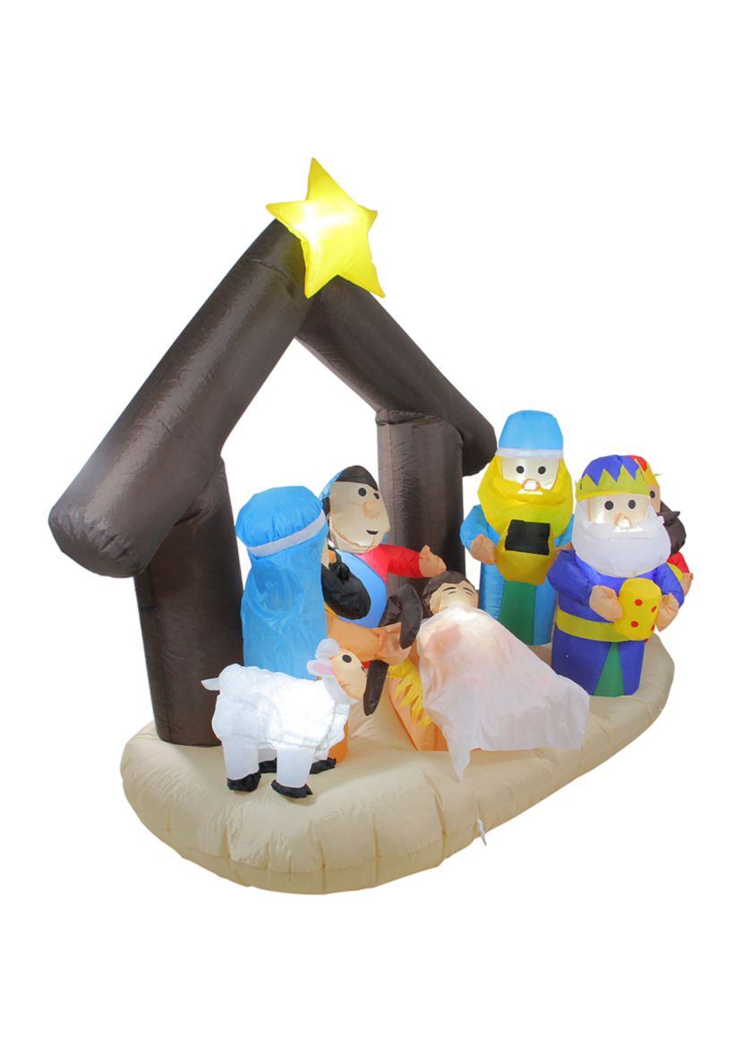5.5 Inflatable Nativity Scene Lighted Christmas Outdoor Decoration