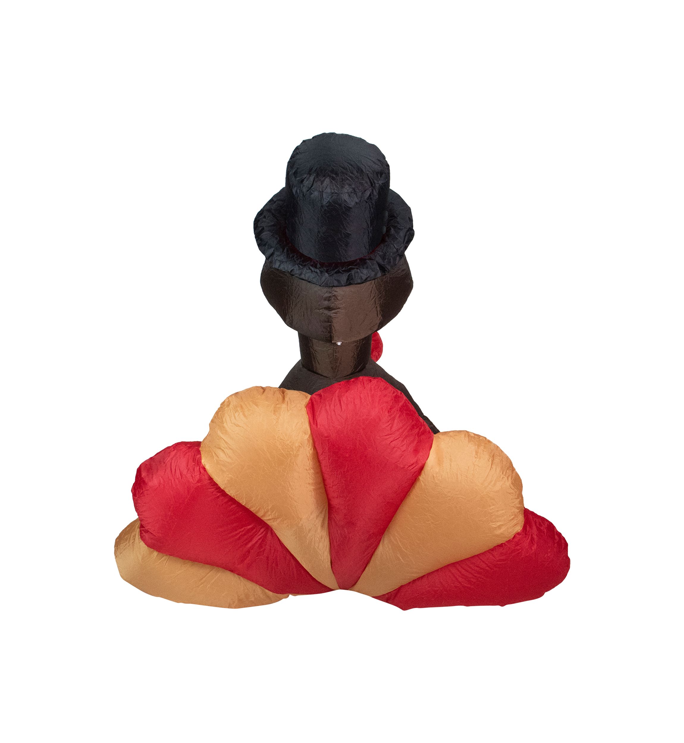 4 Feet Red and Brown Inflatable Lighted Thanksgiving Turkey Outdoor Decor