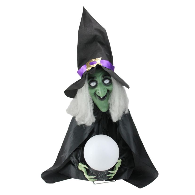 Lighted Fortune Telling Witch Halloween Decoration - 26"