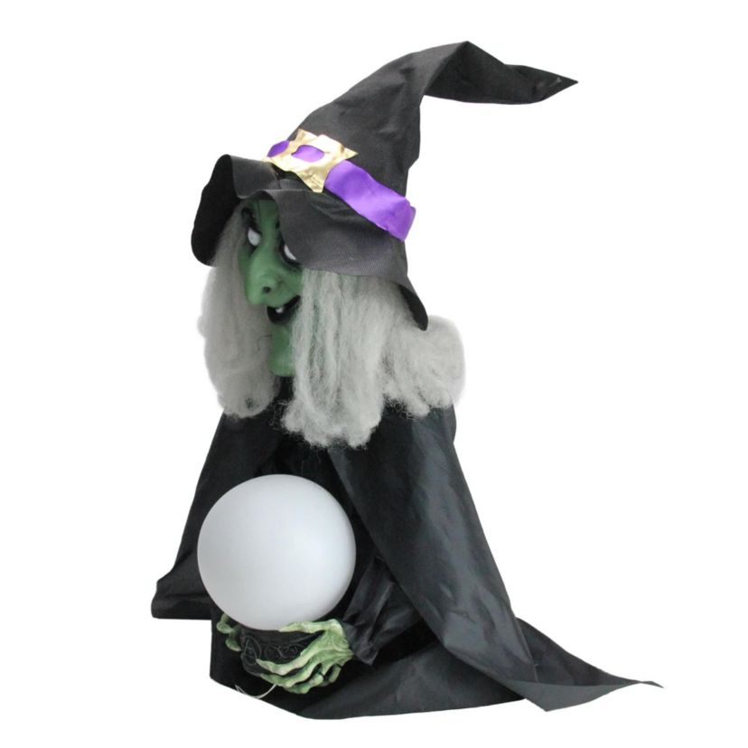 Lighted Fortune Telling Witch Halloween Decoration - 26"