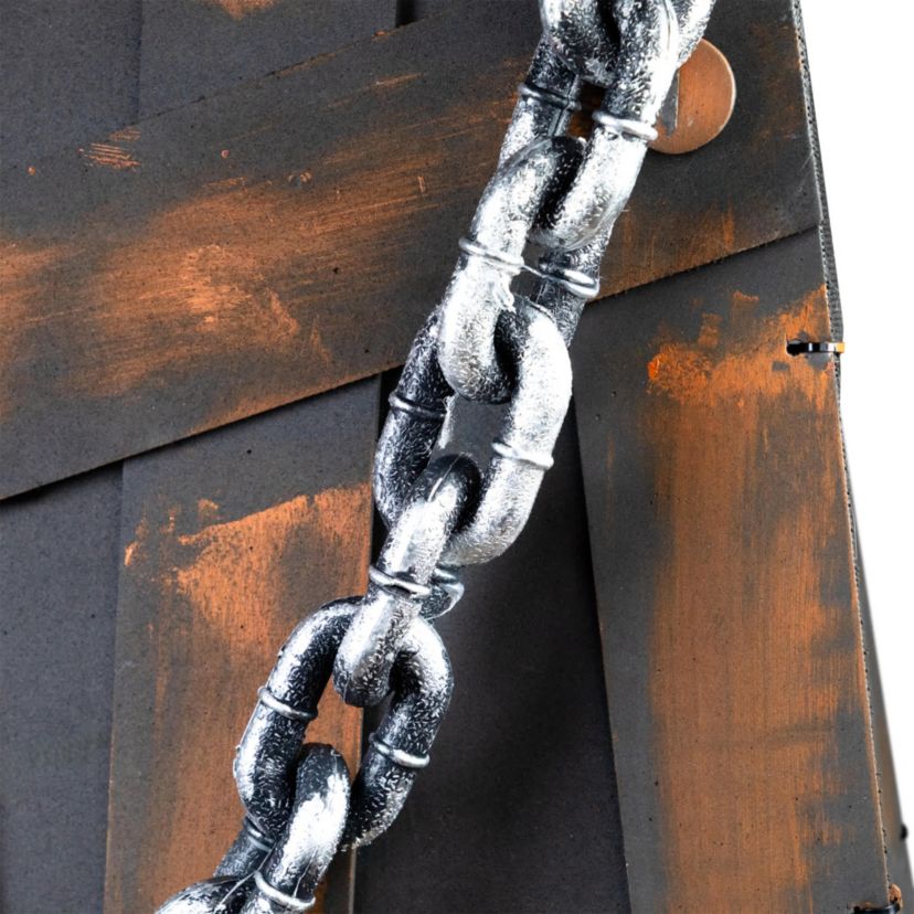 Motion Activated Shaking Chained Coffin Halloween Decoration with Sound - 63"