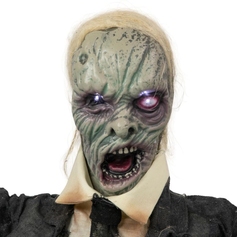 19" Lighted and Animated Groundbreaking Zombie Halloween Decoration