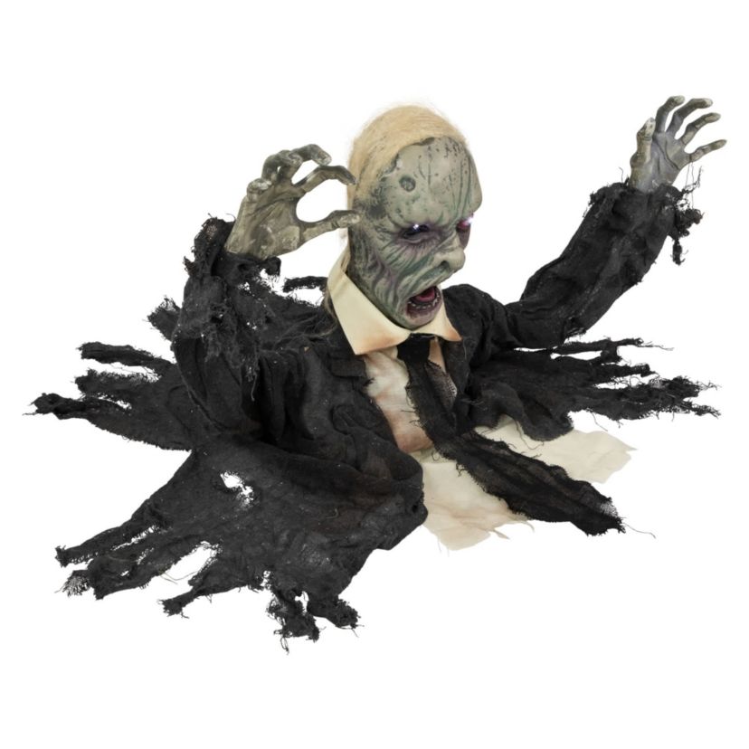 19" Lighted and Animated Groundbreaking Zombie Halloween Decoration