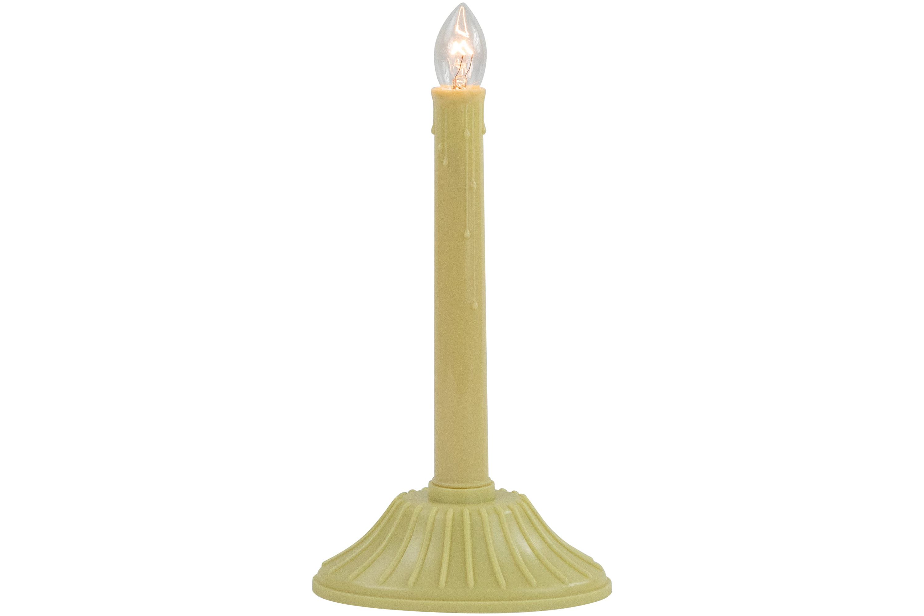 Ivory Single Light Christmas Candolier Candle Lamp - 9.5 Inch