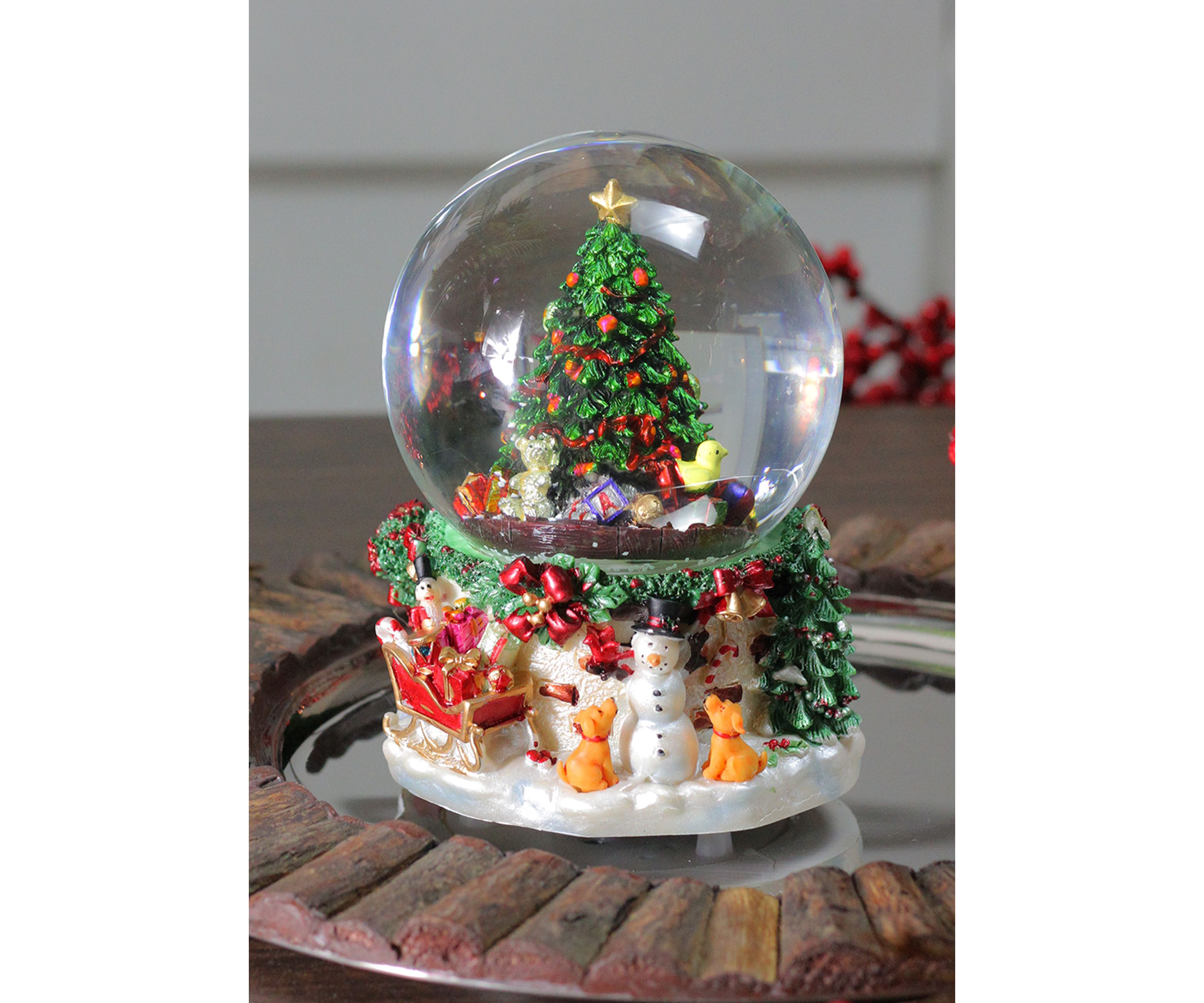 7Inch Presents Under the Tree Musical Christmas Snow Globe