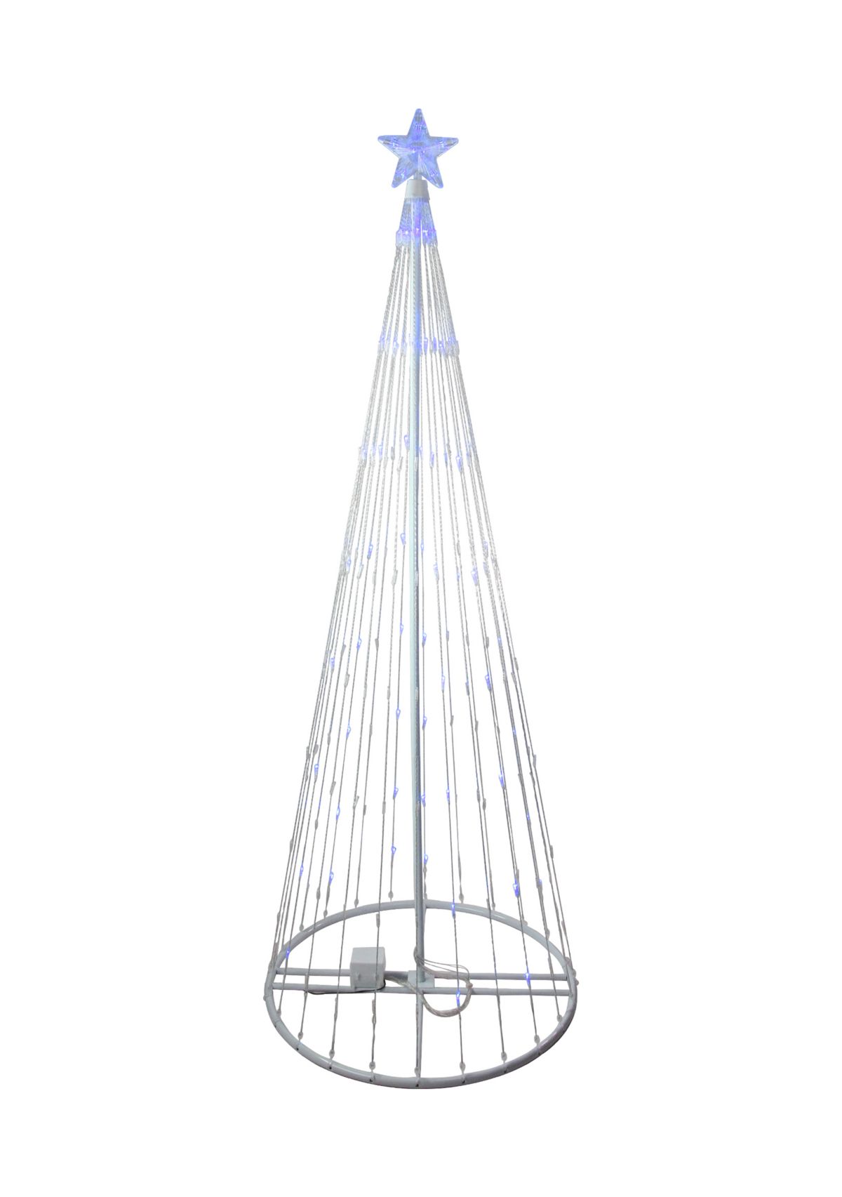 12 Pre-Lit Blue LED Show Cone Christmas Tree Outdoor Decor