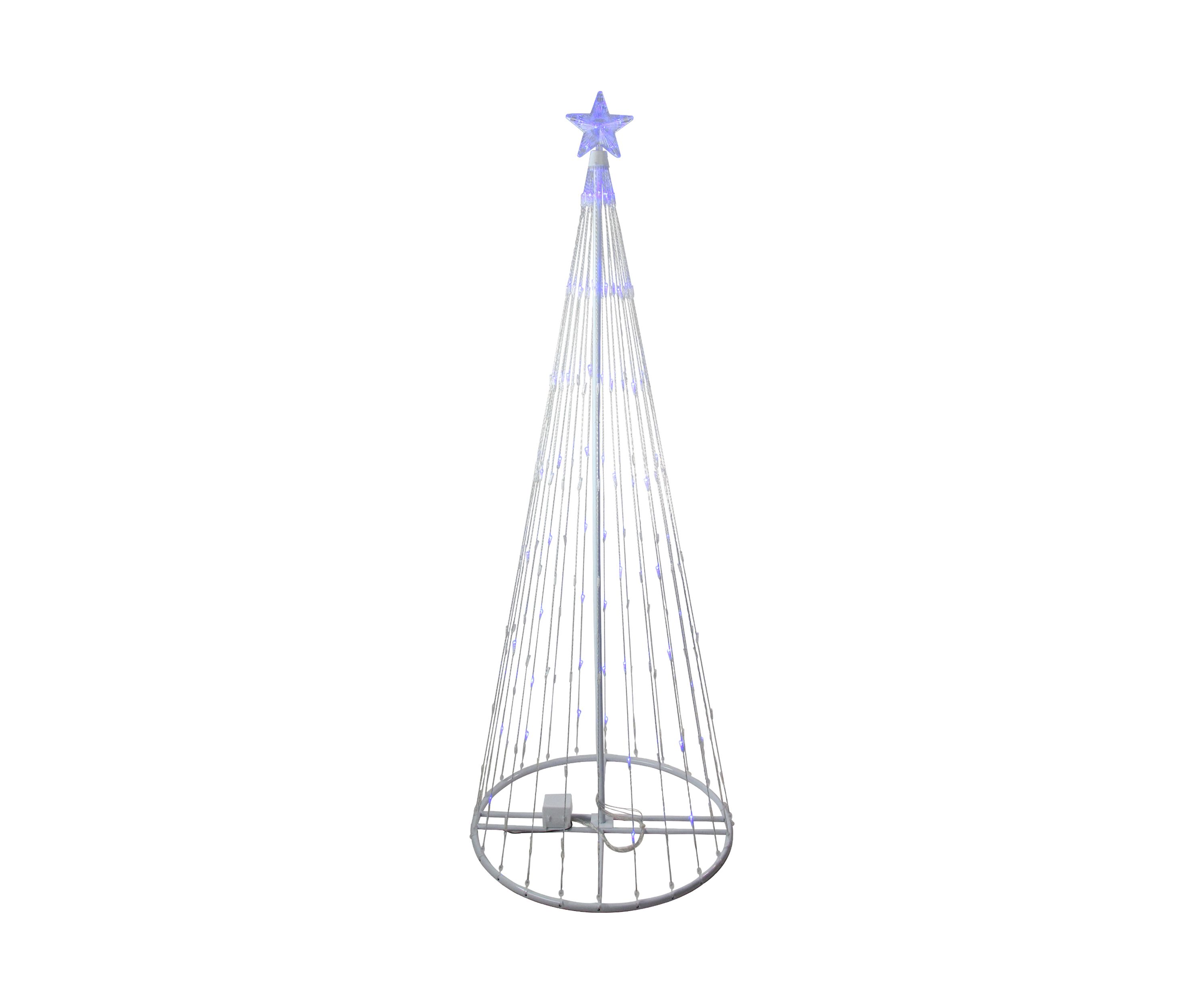 6 Blue LED Lighted Show Cone Christmas Tree Outdoor Decoration