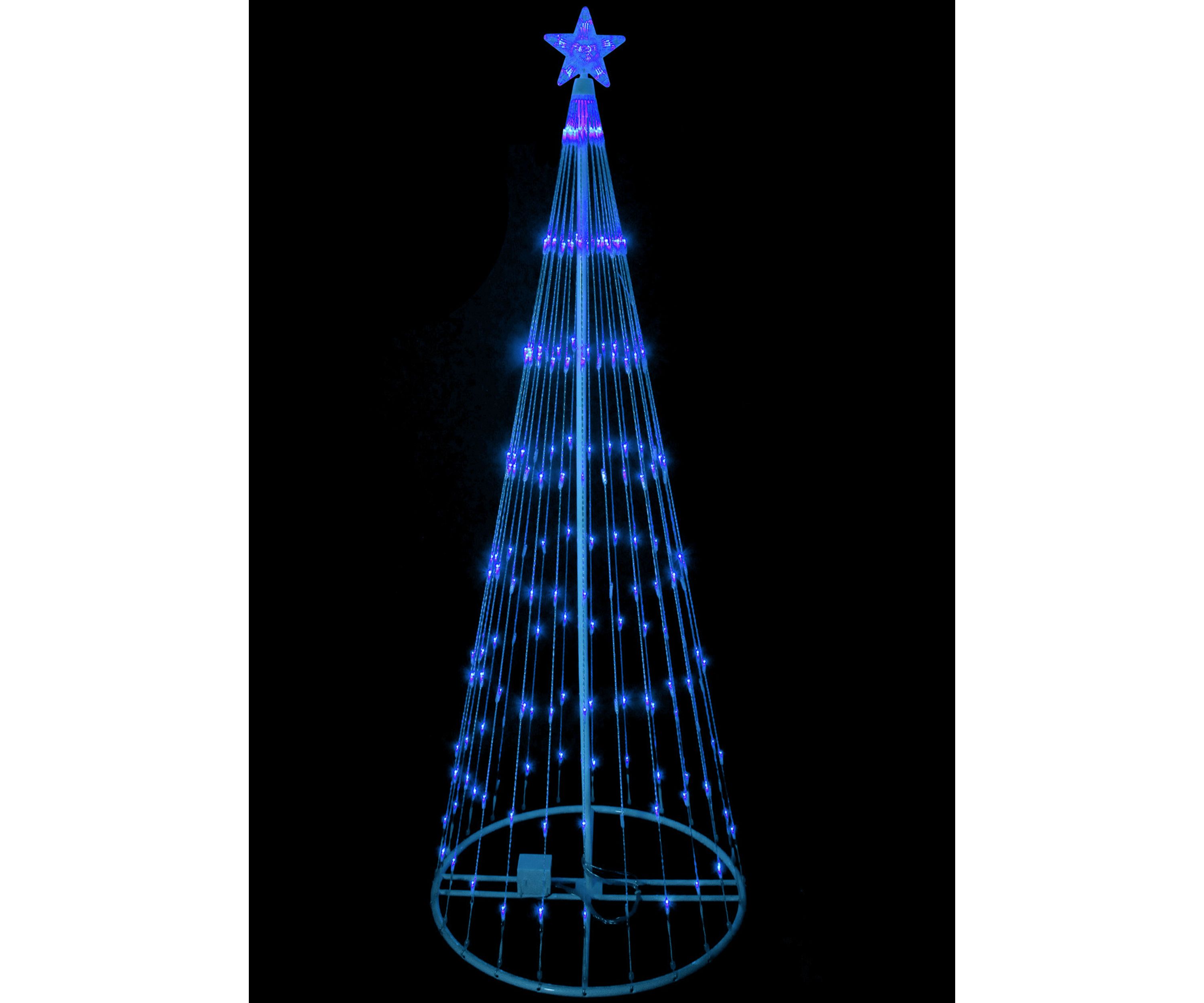 6 Blue LED Lighted Show Cone Christmas Tree Outdoor Decoration