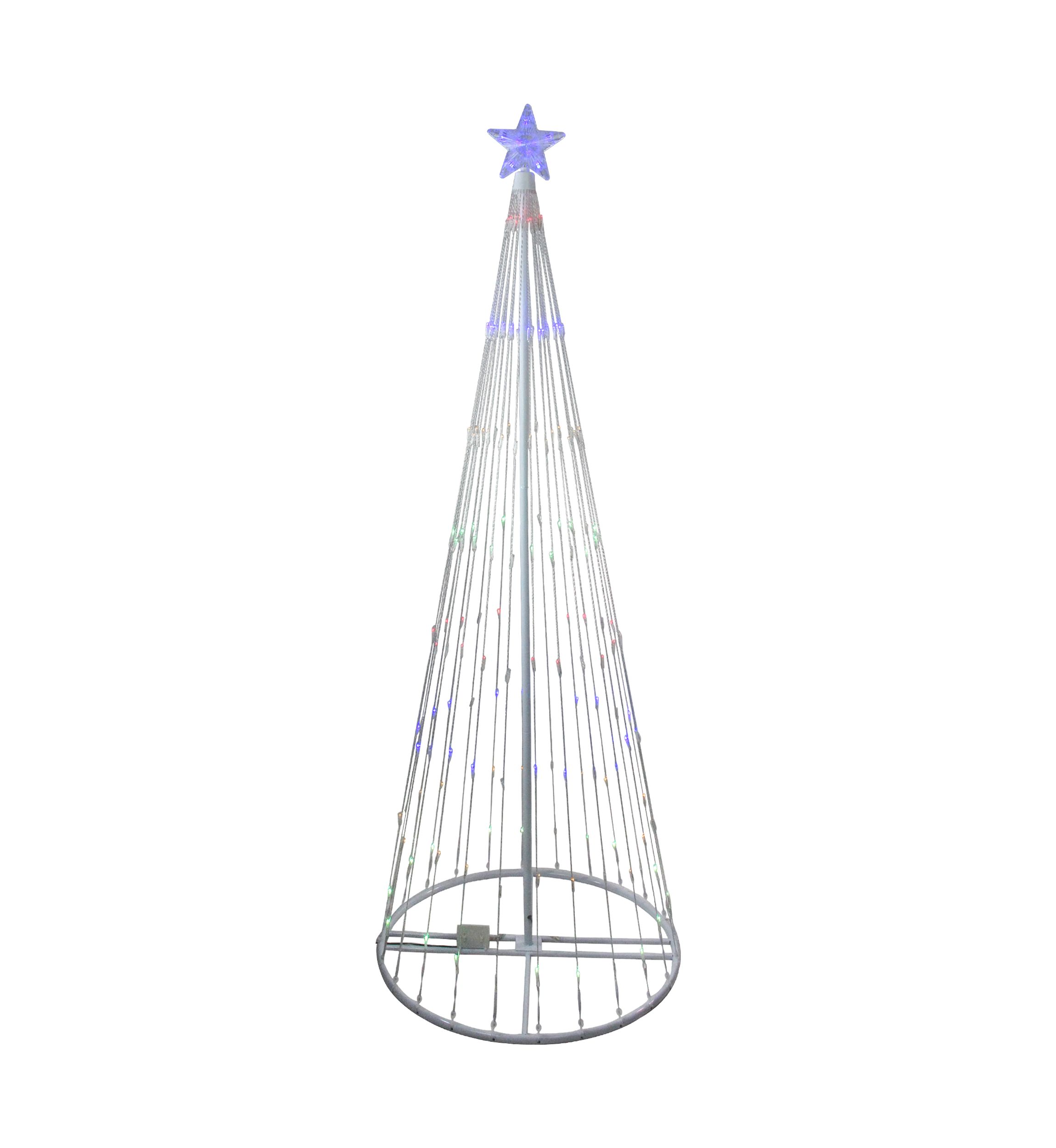 6 Multi-Color LED Lighted Show Cone Christmas Tree Outdoor Decoration