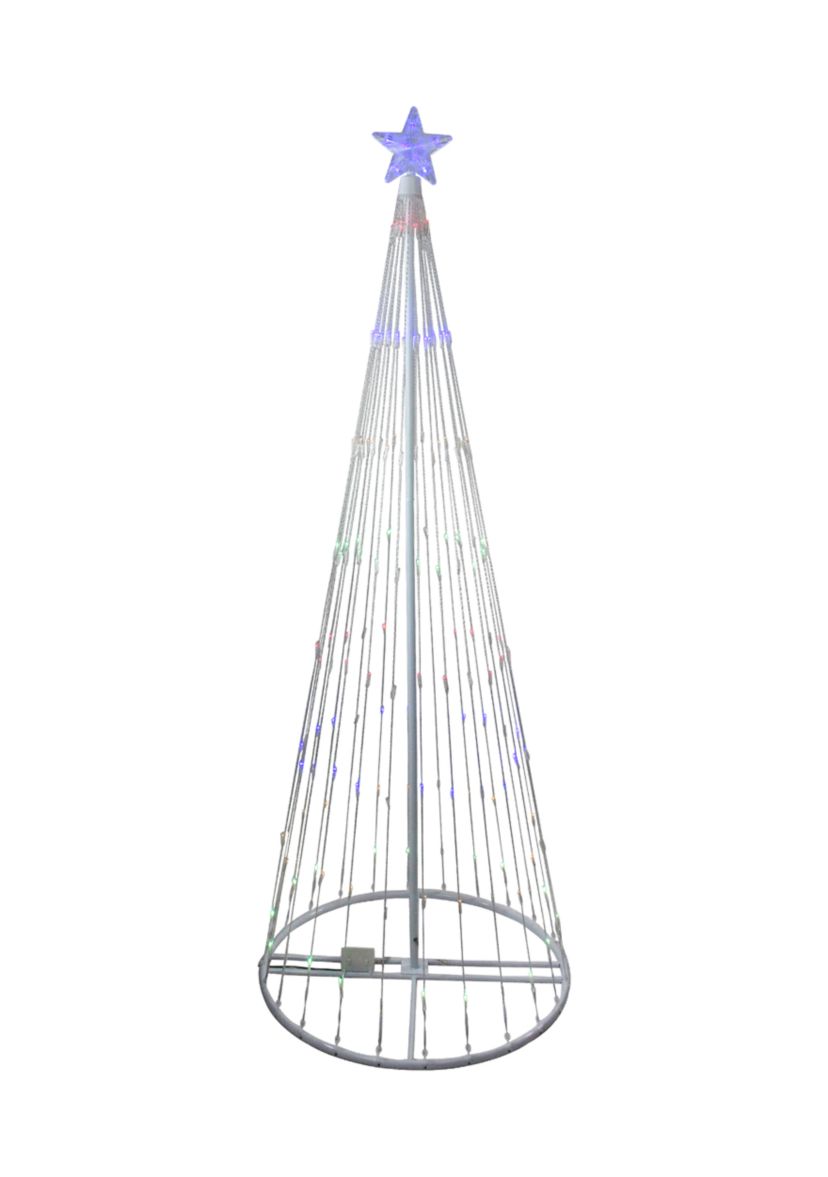 6 Multi-Color LED Lighted Show Cone Christmas Tree Outdoor Decoration
