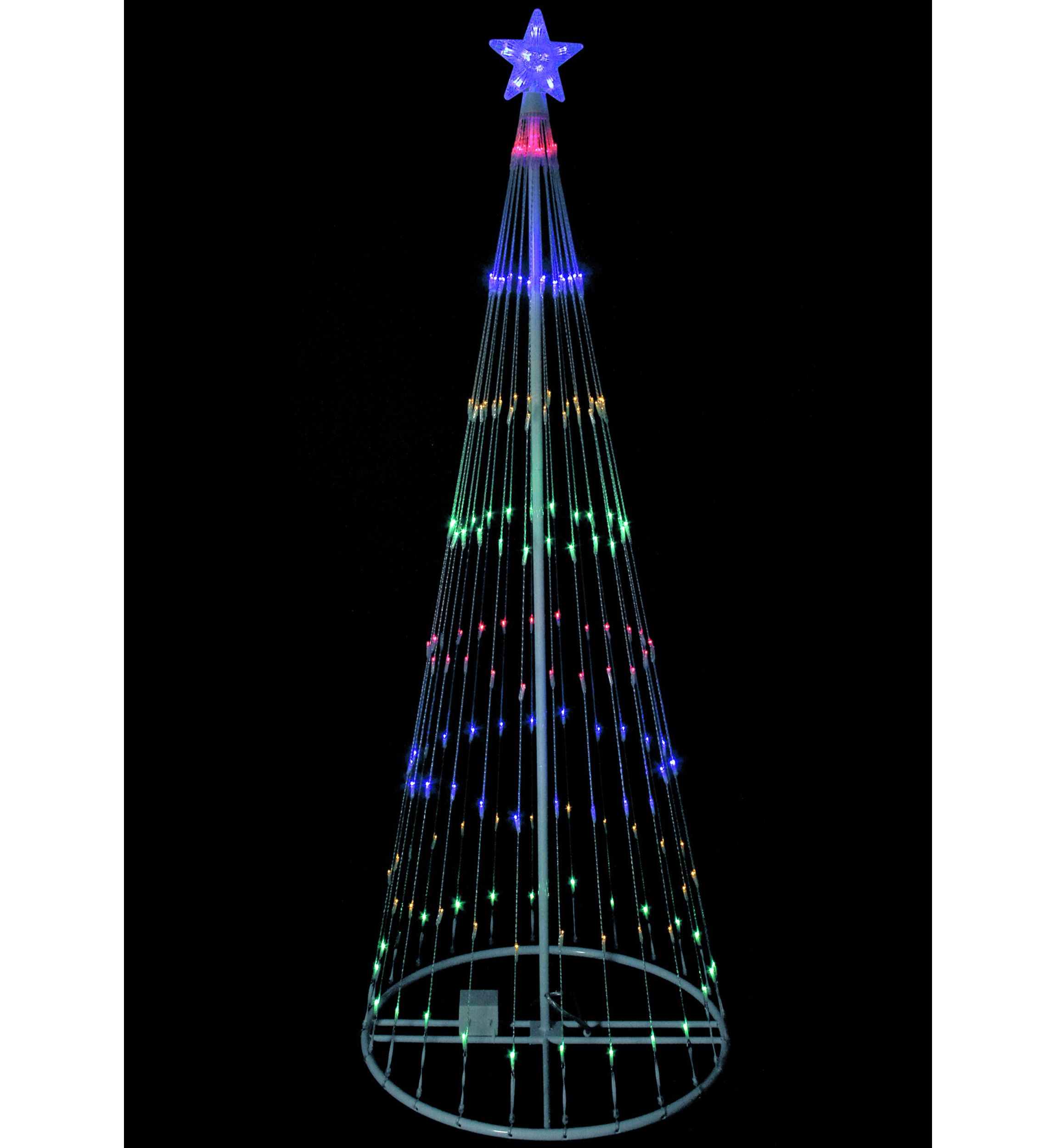 6 Multi-Color LED Lighted Show Cone Christmas Tree Outdoor Decoration