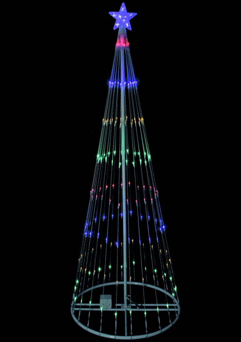 6 Multi-Color LED Lighted Show Cone Christmas Tree Outdoor Decoration