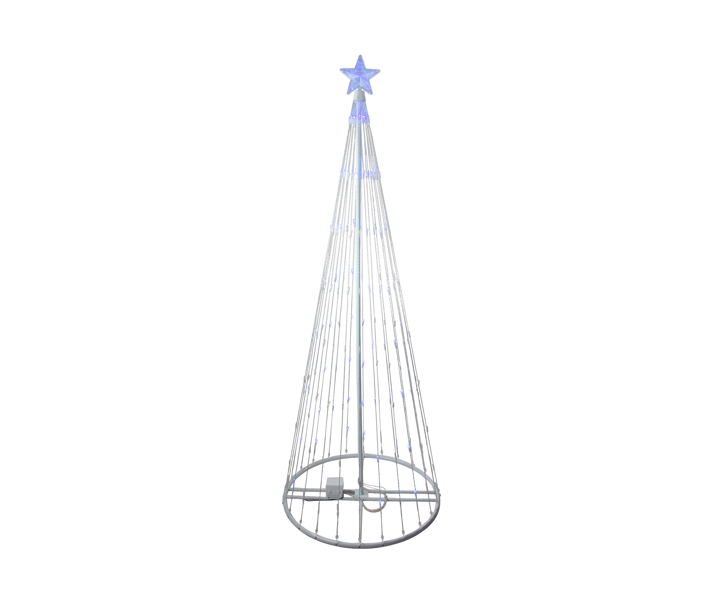 9 Blue LED Lighted Christmas Tree Show Cone Outdoor Decor