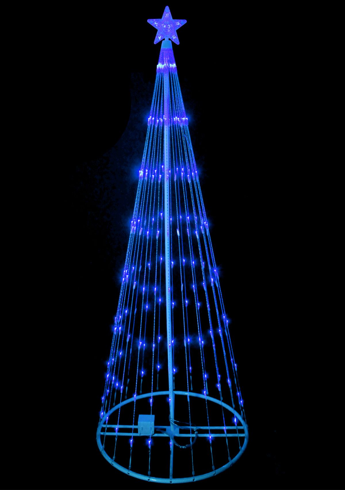 9 Blue LED Lighted Christmas Tree Show Cone Outdoor Decor