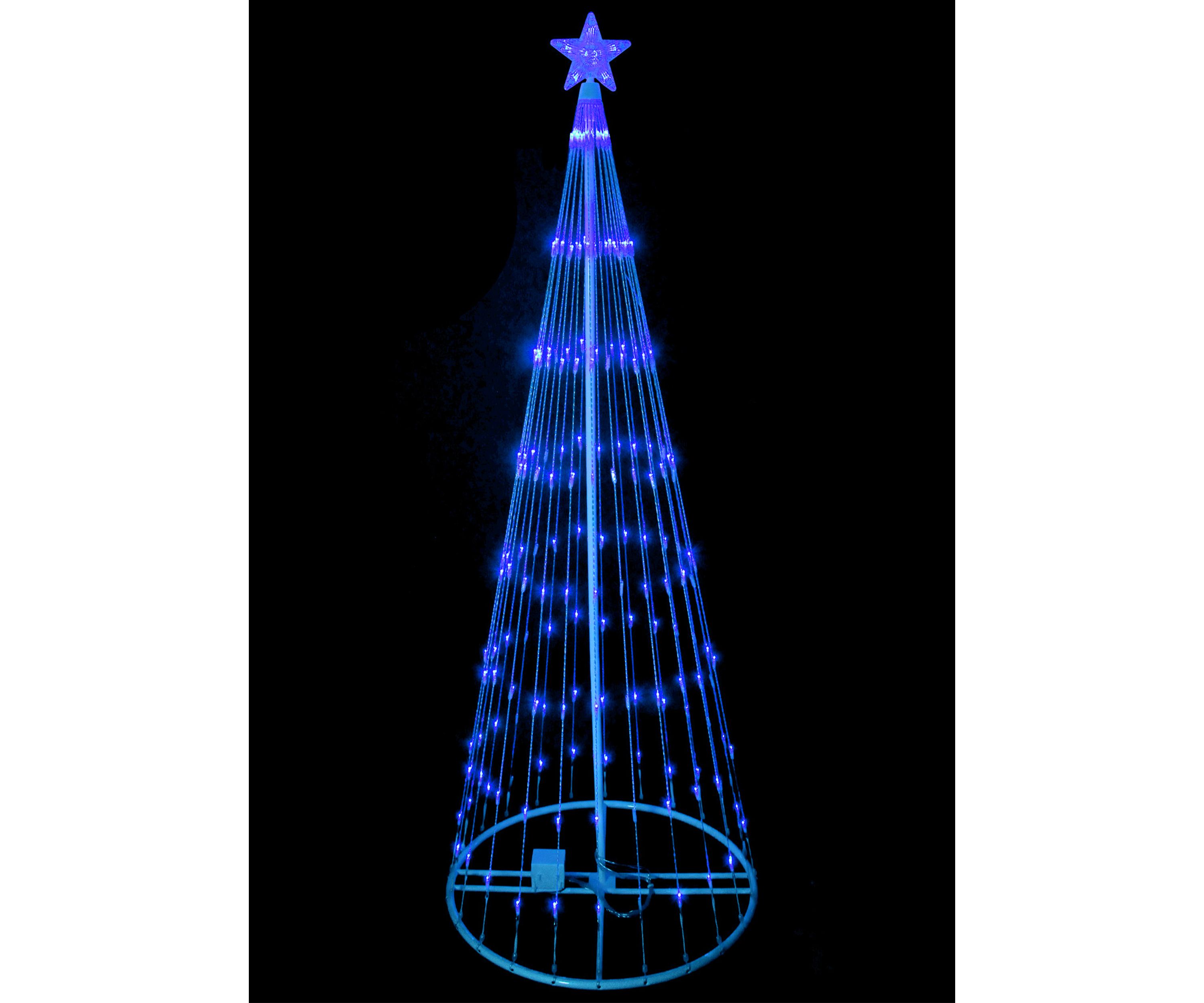 9 Blue LED Lighted Christmas Tree Show Cone Outdoor Decor