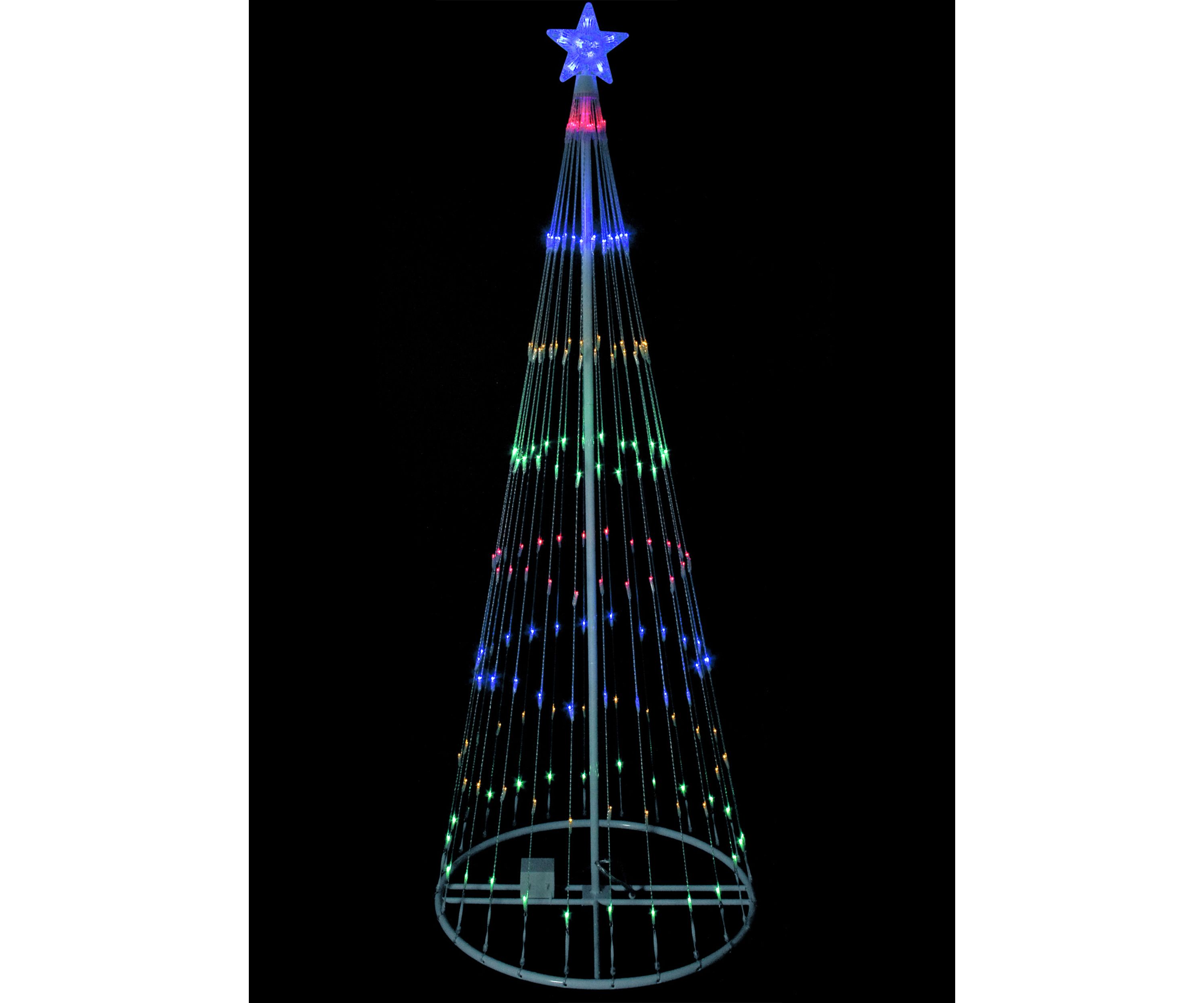 9 Multi-Color LED Lighted Show Cone Christmas Tree Outdoor Decoration