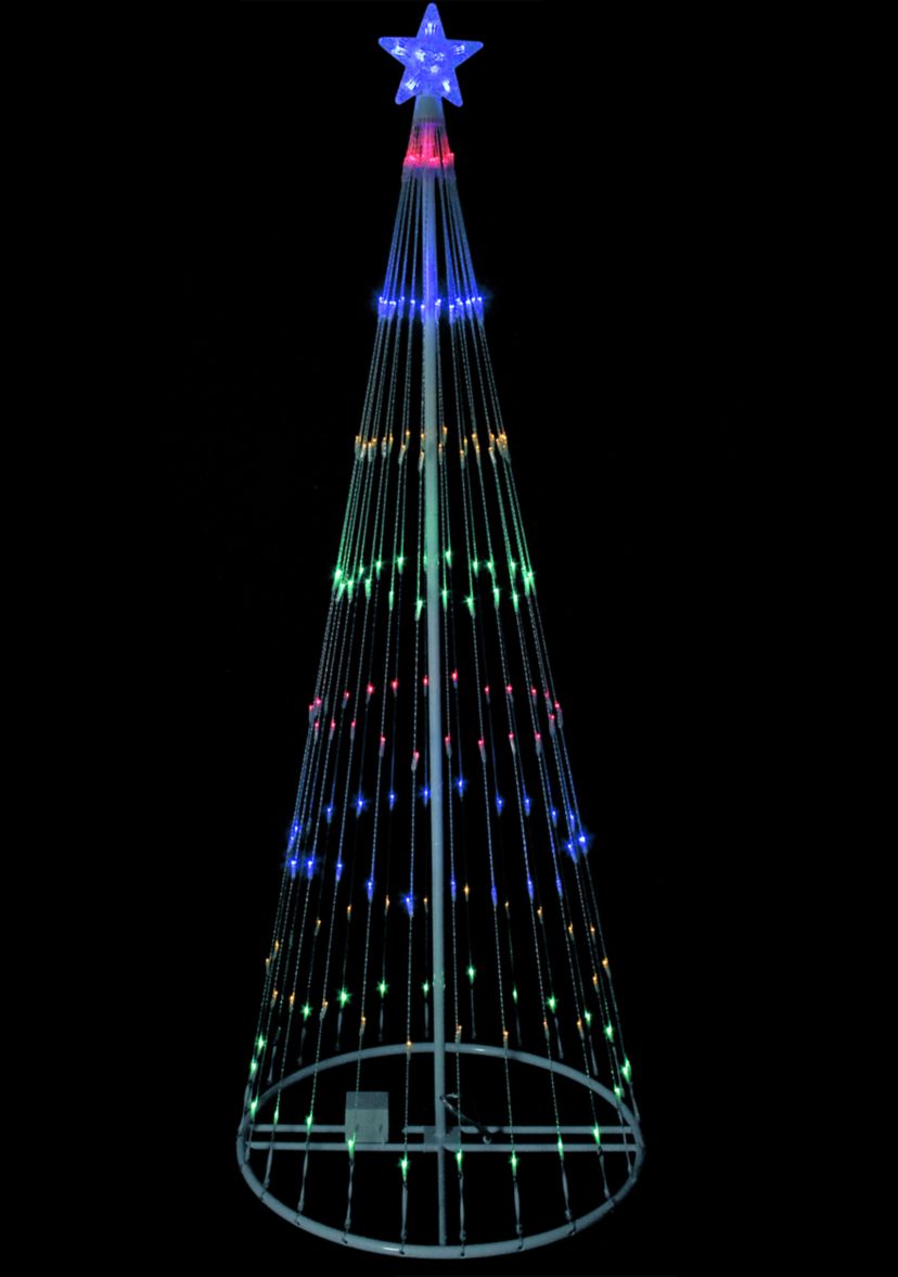 9 Multi-Color LED Lighted Show Cone Christmas Tree Outdoor Decoration