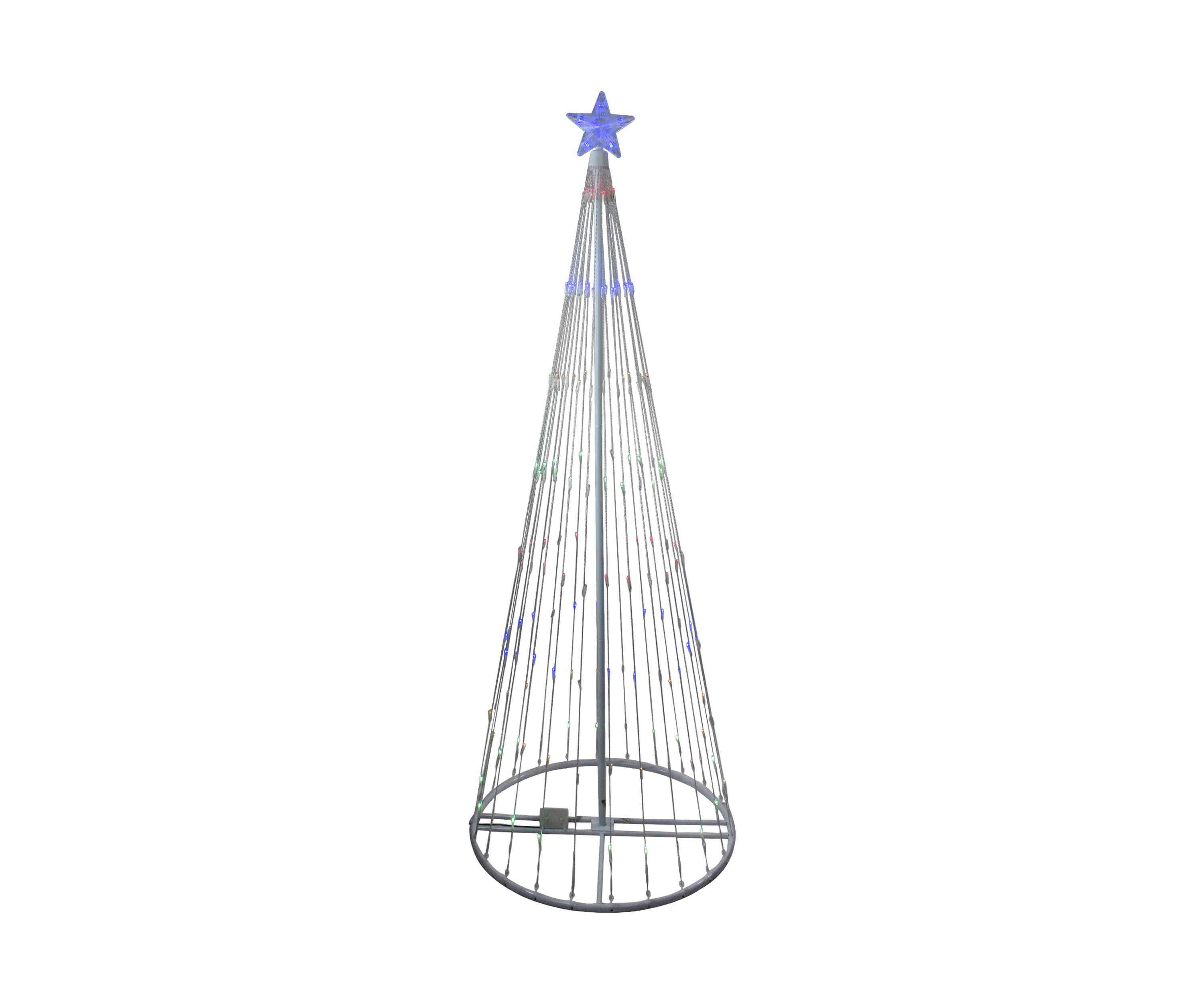 9 Multi-Color LED Lighted Show Cone Christmas Tree Outdoor Decoration