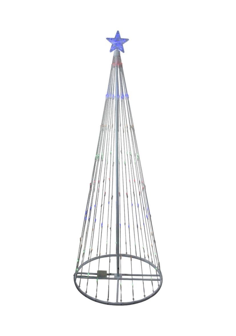 9 Multi-Color LED Lighted Show Cone Christmas Tree Outdoor Decoration
