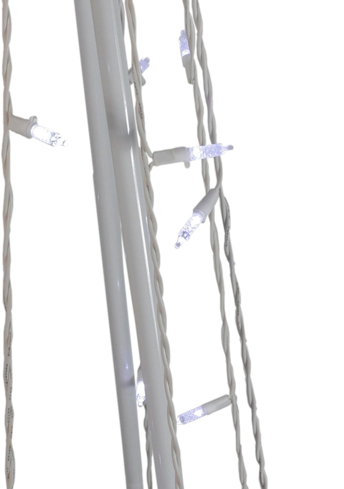 5 Pure White LED Lighted Cone Tree Outdoor Christmas Decoration