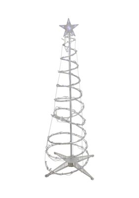 Northlight 5' Pure White LED Lighted Spiral Cone Tree Outdoor Christmas Decoration -  0191296156592