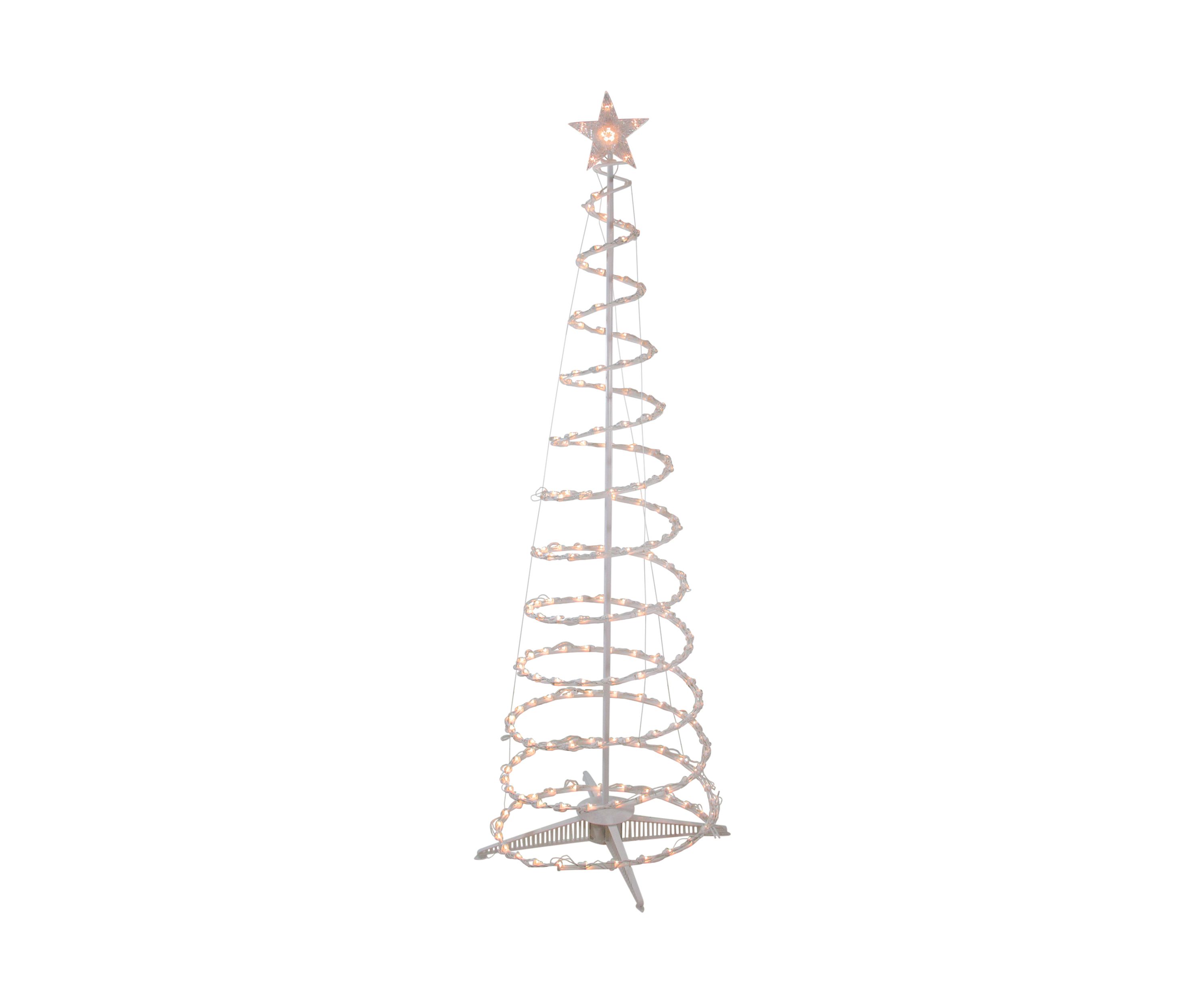 6 Clear Lighted Spiral Cone Tree Outdoor Christmas Decoration