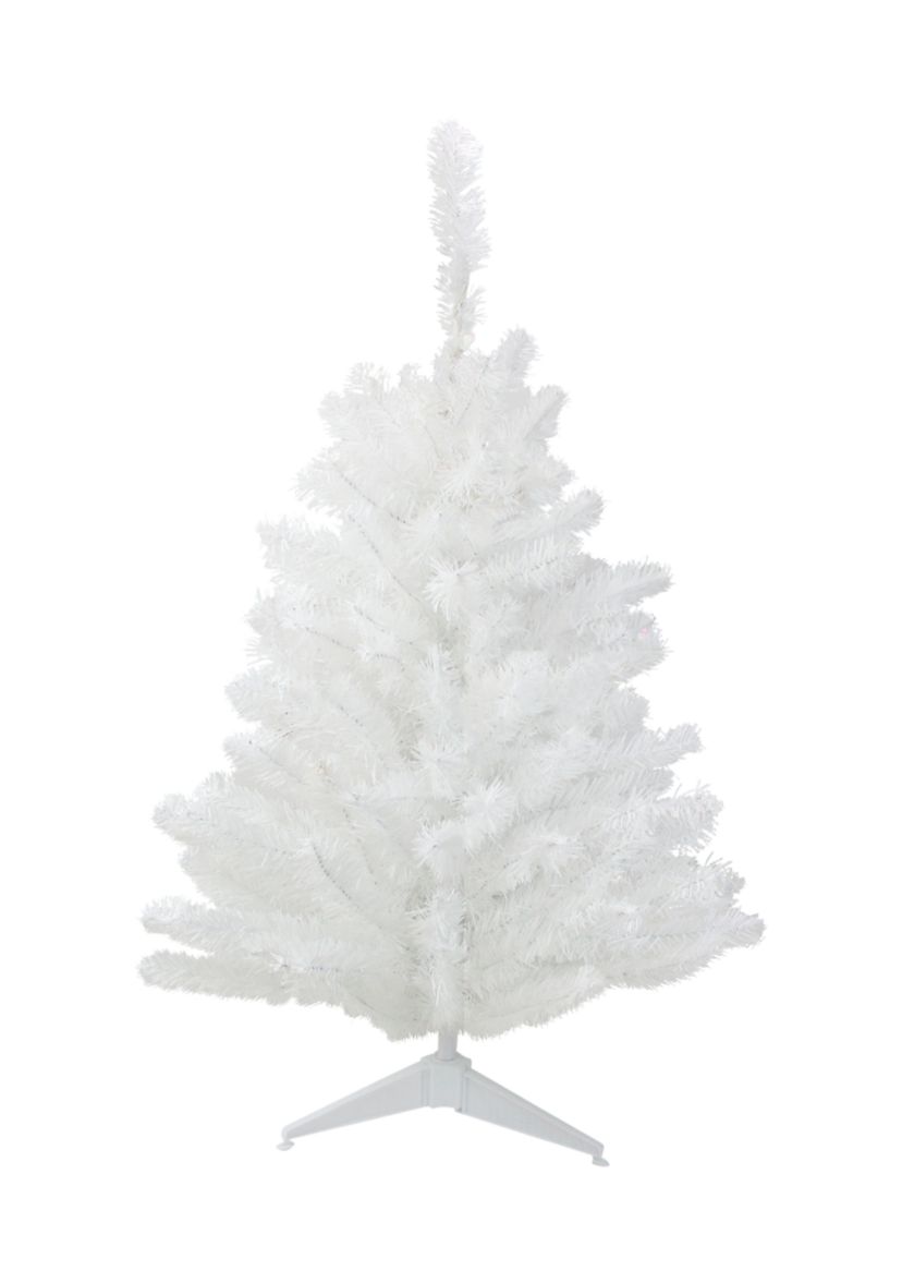 2 Medium Snow White Pine Artificial Christmas Tree - Unlit