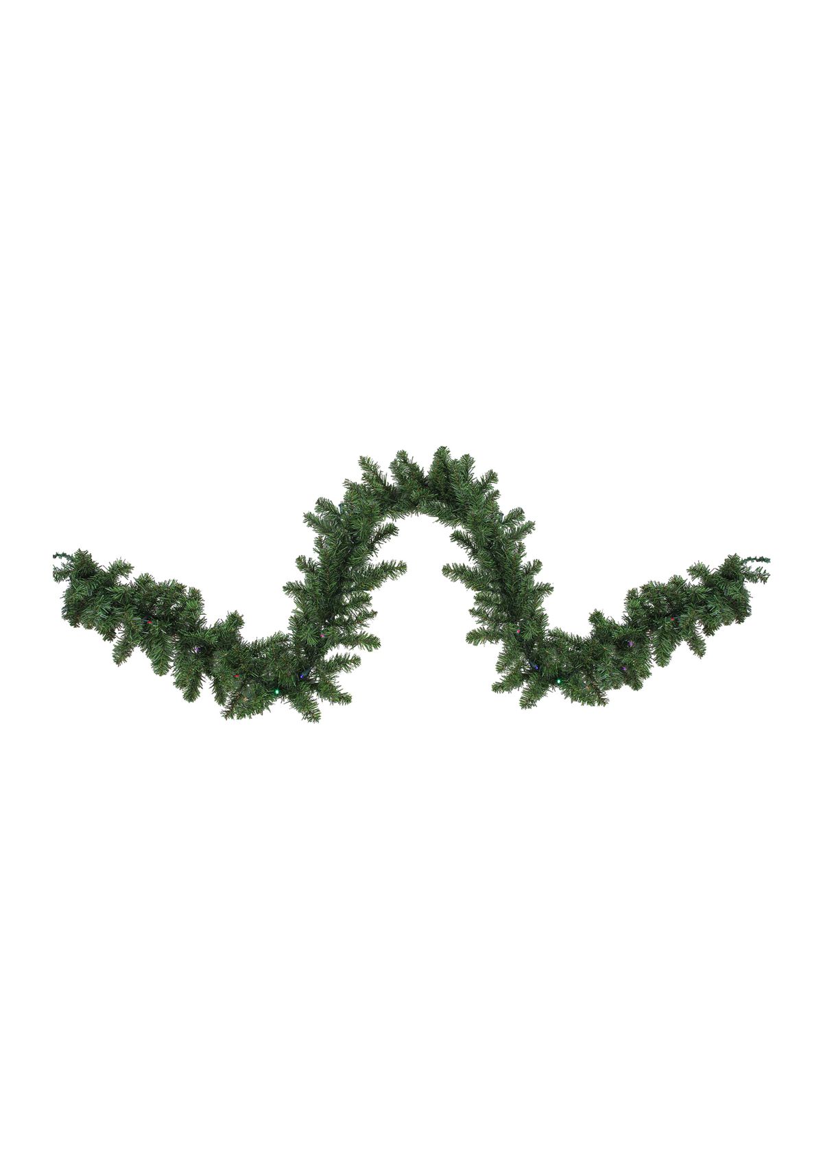 9 x 10Inch Green Pre-Lit Battery Operated LED Pine Artificial Christmas Garland - Multi Lights