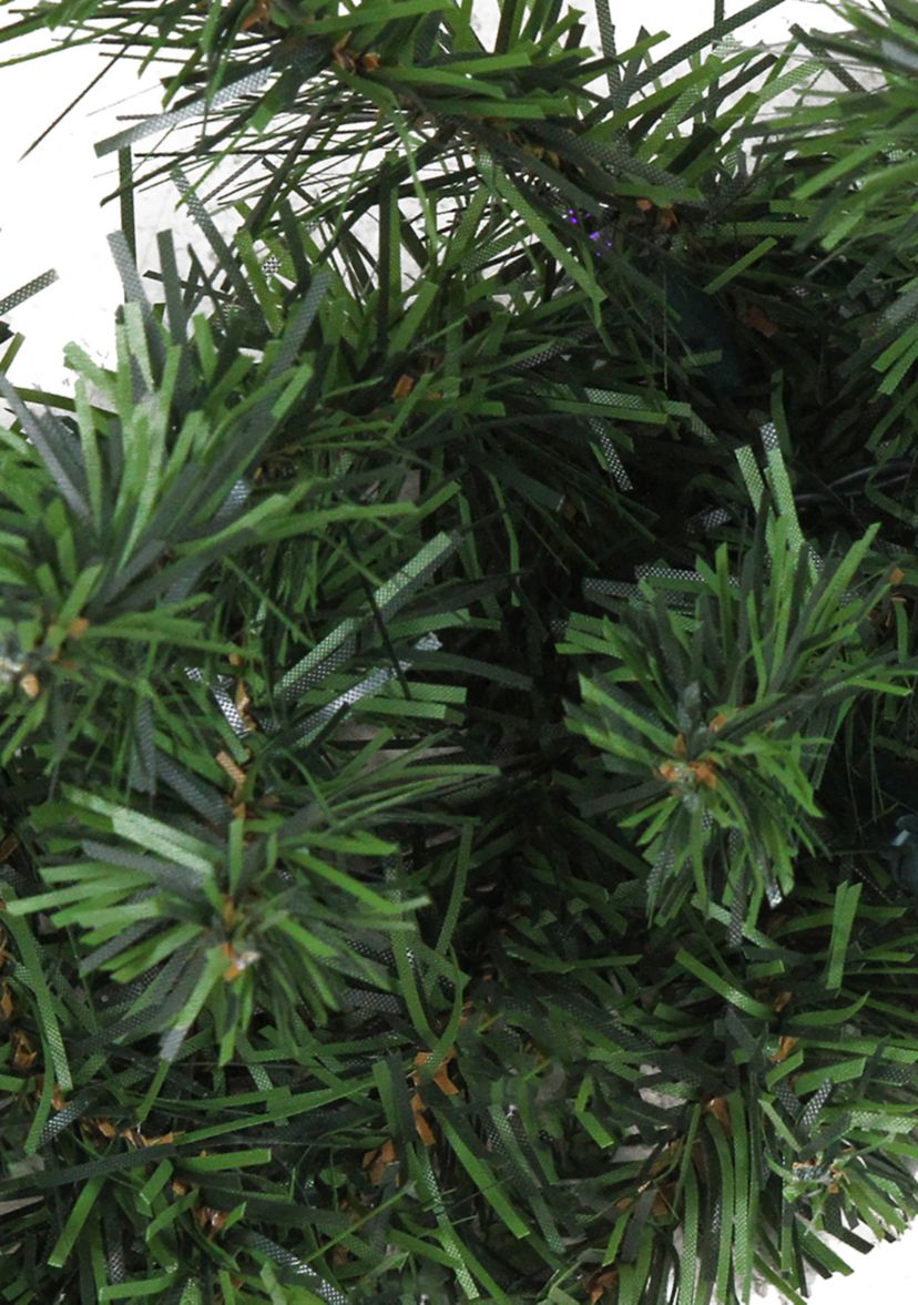 9 x 10Inch Green Pre-Lit Battery Operated LED Pine Artificial Christmas Garland - Multi Lights