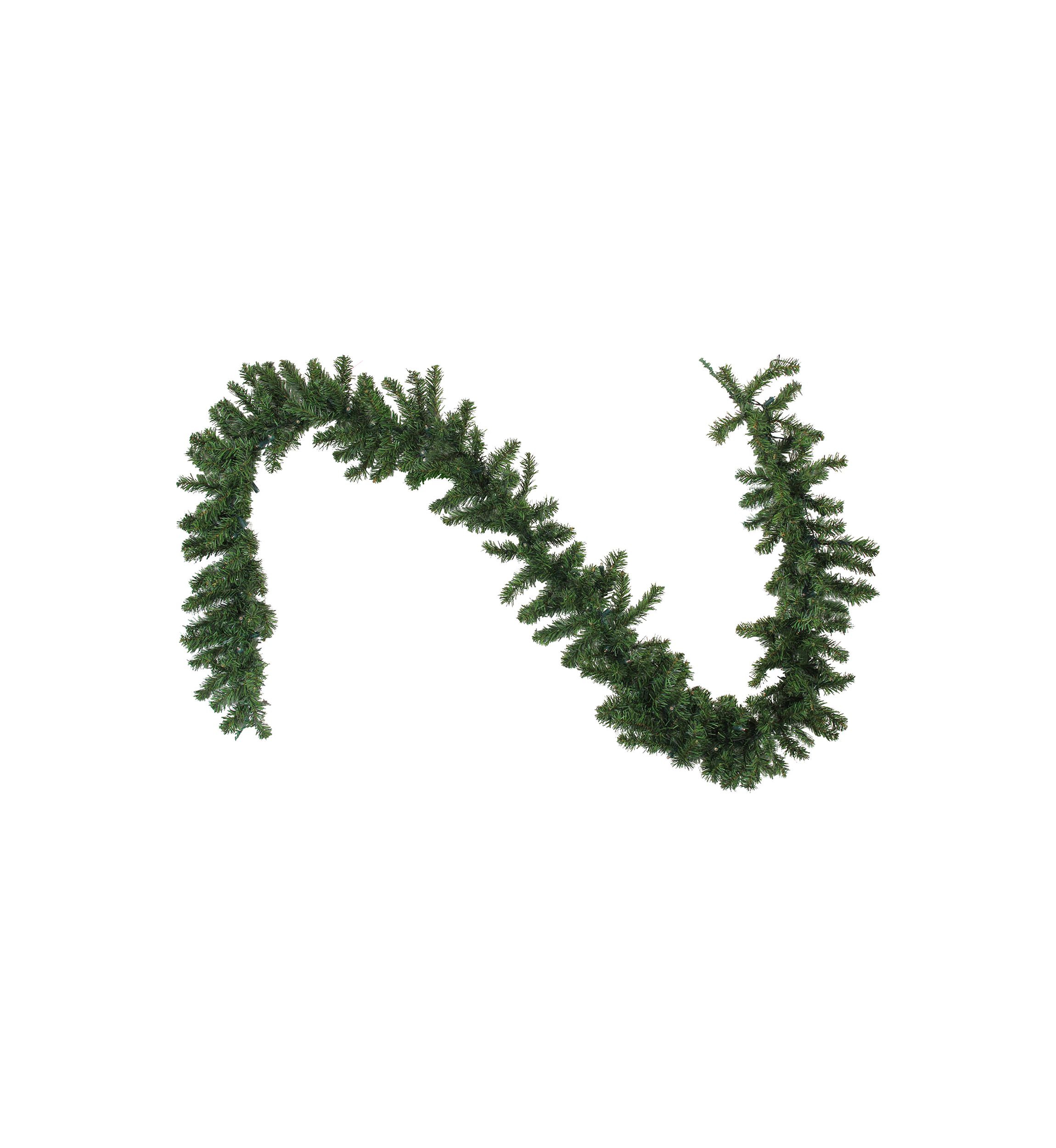 9 x 10Inch Pre-Lit LED Canadian Pine Artificial Christmas Garland - Clear Lights