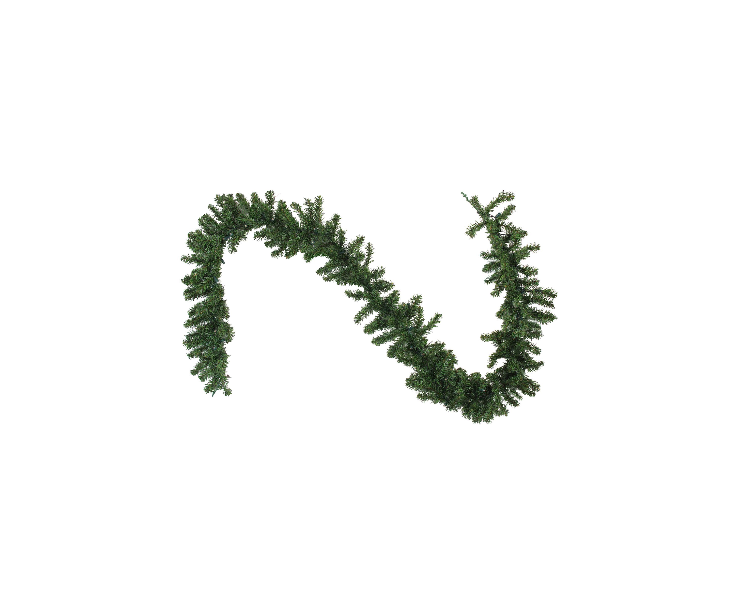 9 x 10Inch Pre-Lit LED Canadian Pine Artificial Christmas Garland - Clear Lights