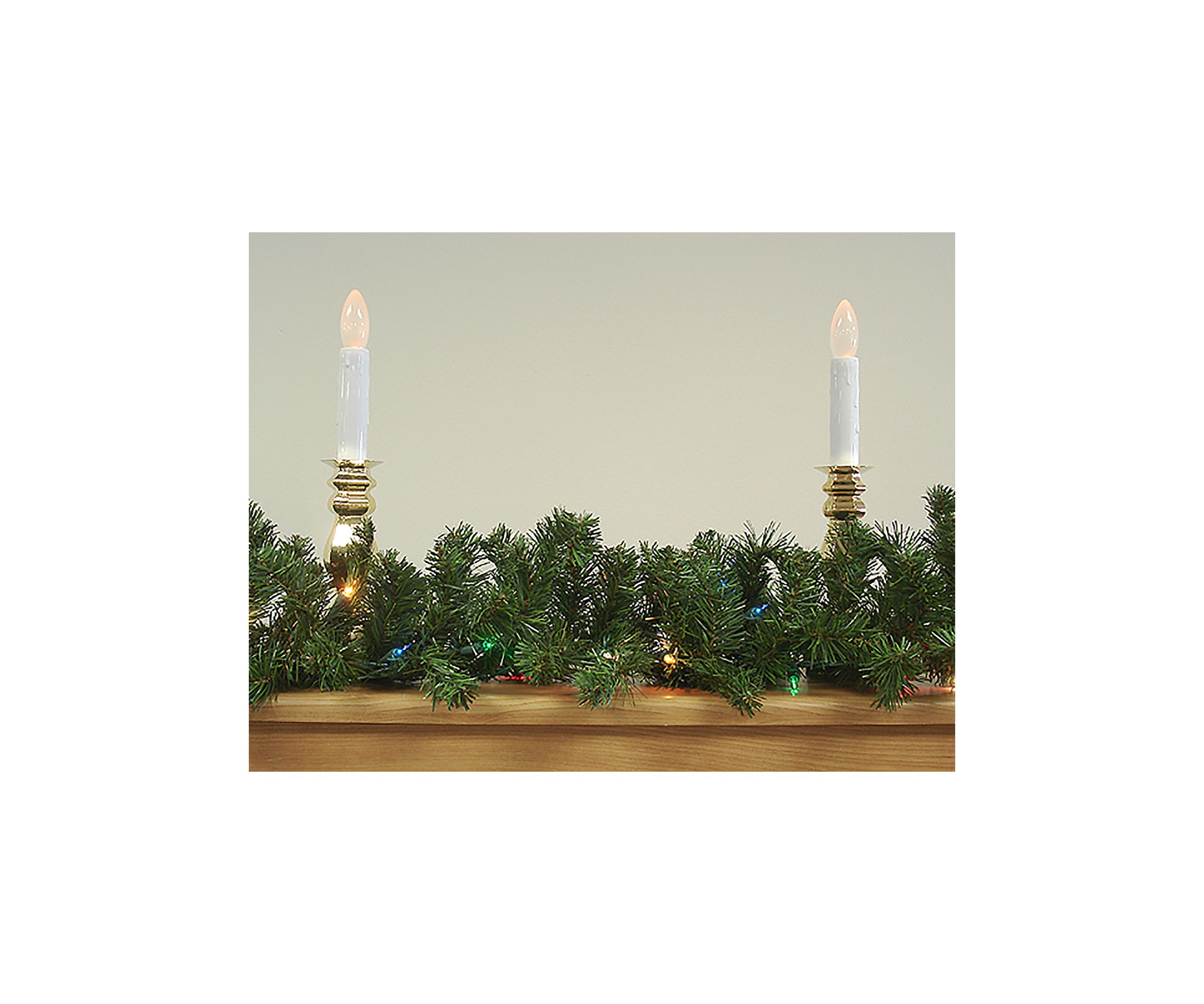 9 x 12Inch Pre-Lit Canadian Pine Artificial Christmas Garland - Multi Lights