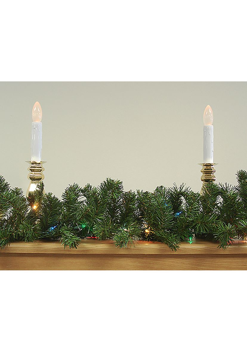 9 x 12Inch Pre-Lit Canadian Pine Artificial Christmas Garland - Multi Lights