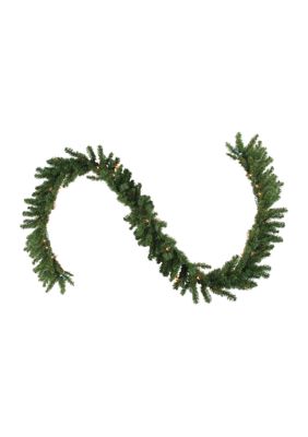 50' x 10Inch Pre-Lit Canadian Pine Commercial Artificial Christmas Garland - Clear Lights