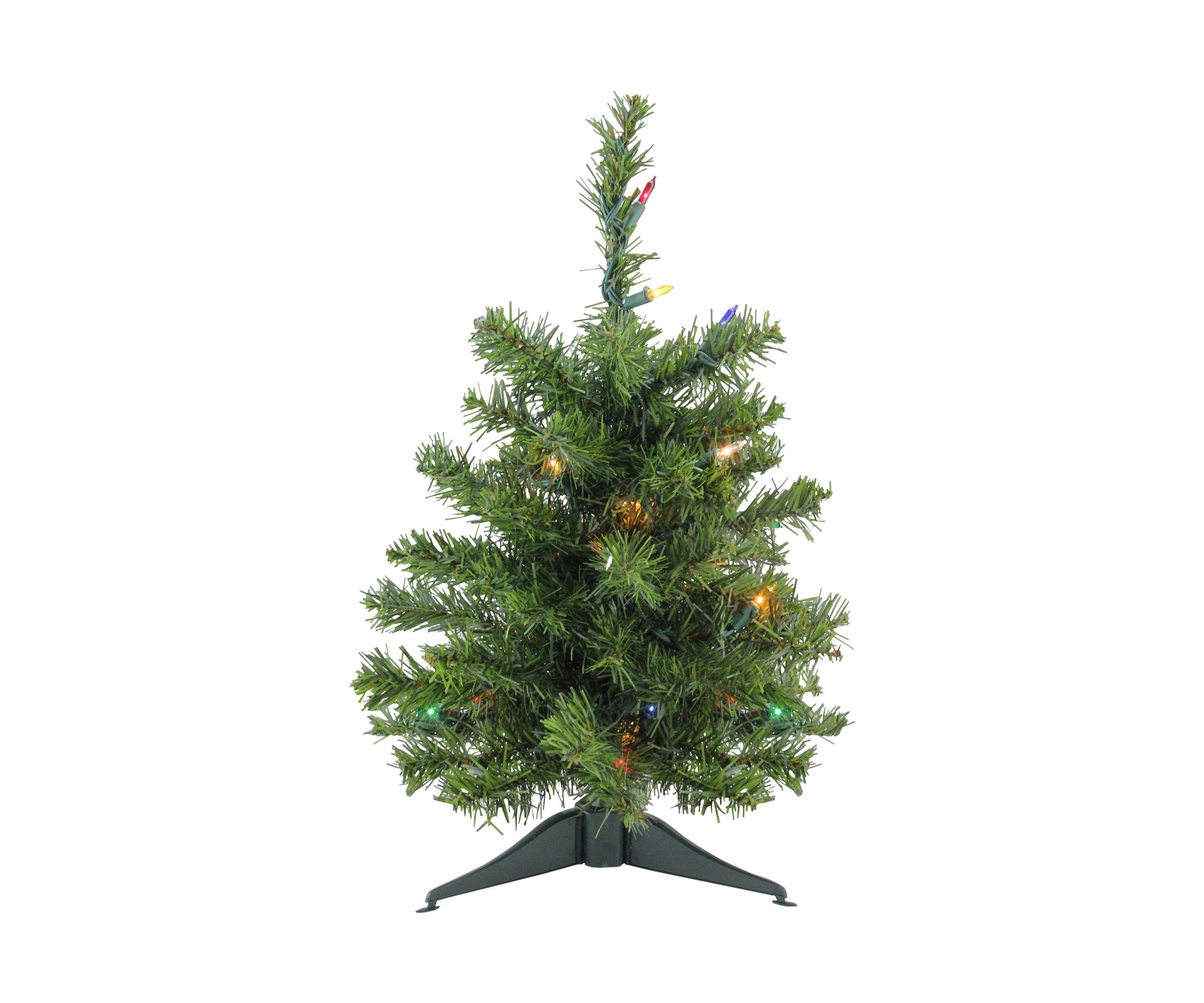 1.5 Pre-Lit Medium Canadian Pine Artificial Christmas Tree - Multicolor Lights