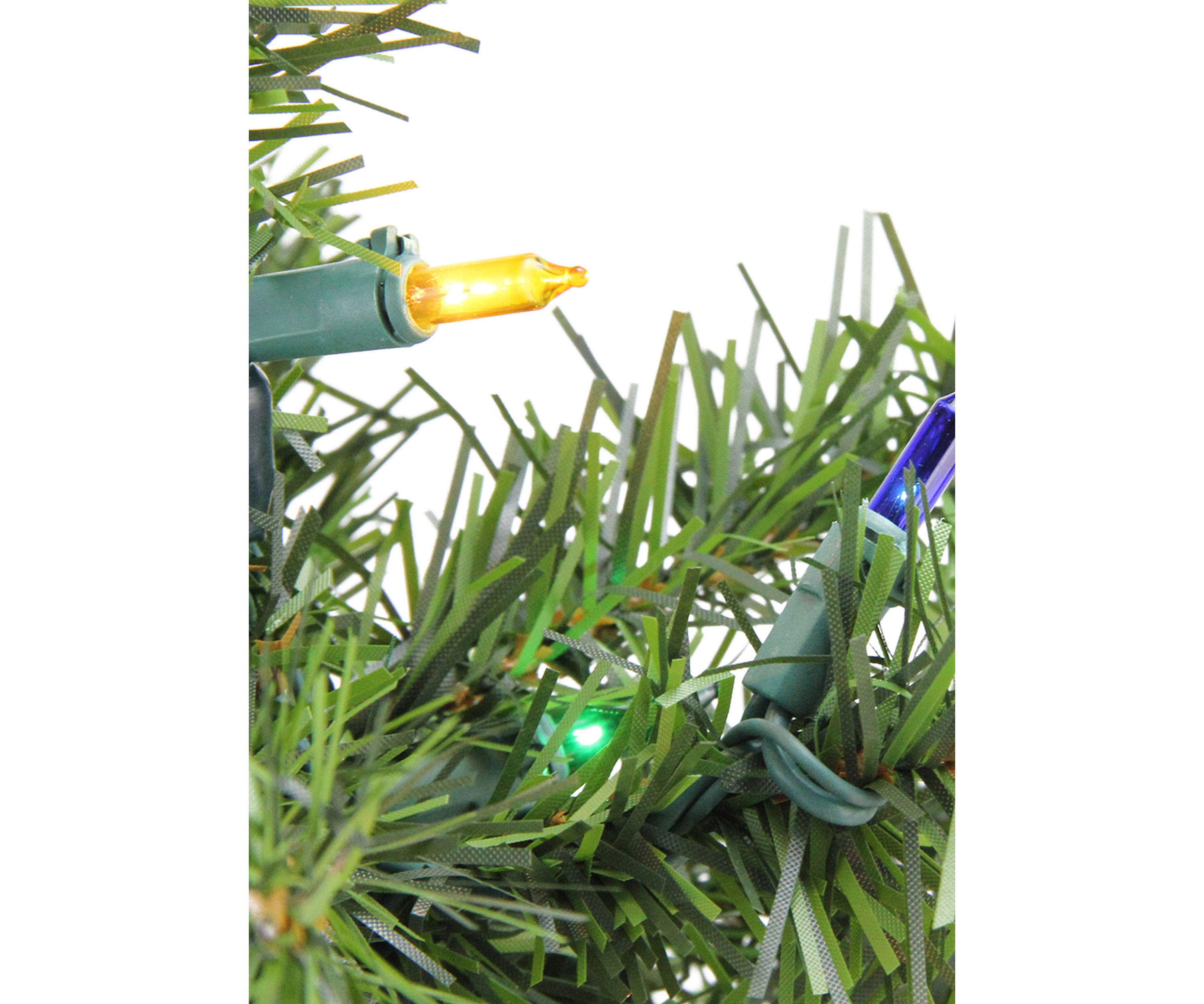 1.5 Pre-Lit Medium Canadian Pine Artificial Christmas Tree - Multicolor Lights