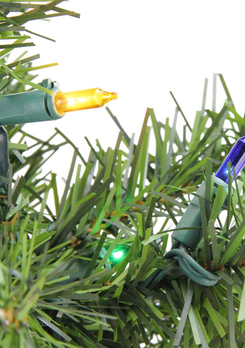 1.5 Pre-Lit Medium Canadian Pine Artificial Christmas Tree - Multicolor Lights