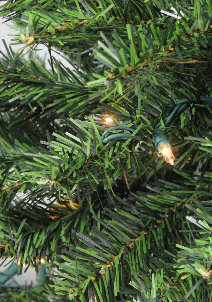 3 Pre-Lit Full Canadian Pine Artificial Christmas Tree - Clear Lights