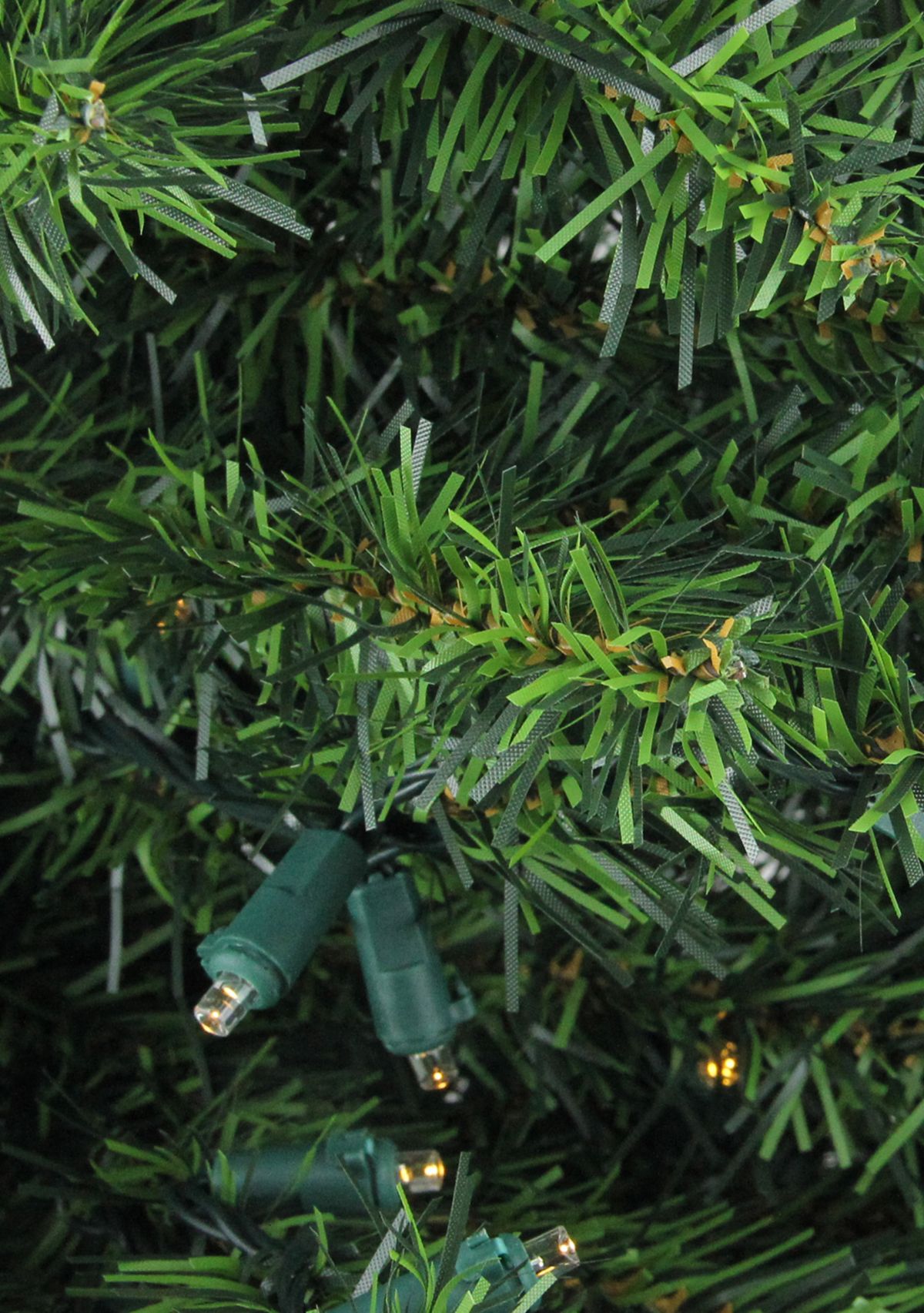 3 Pre-Lit Green Medium Canadian Pine Artificial Christmas Tree - Clear and White LED Lights