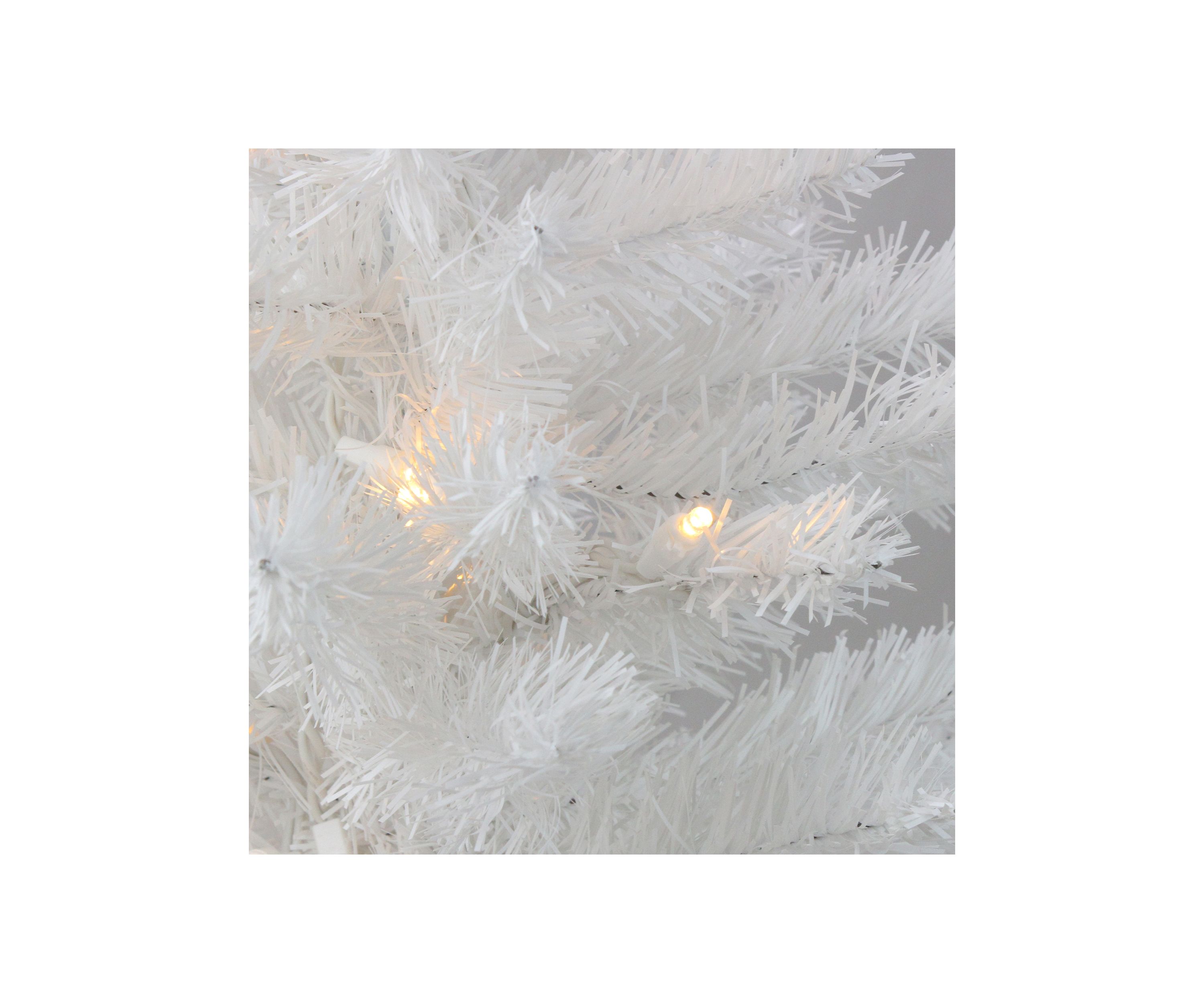 24Inch Pre-Lit LED White Pine Artificial Christmas Wreath - Candlelight Lights
